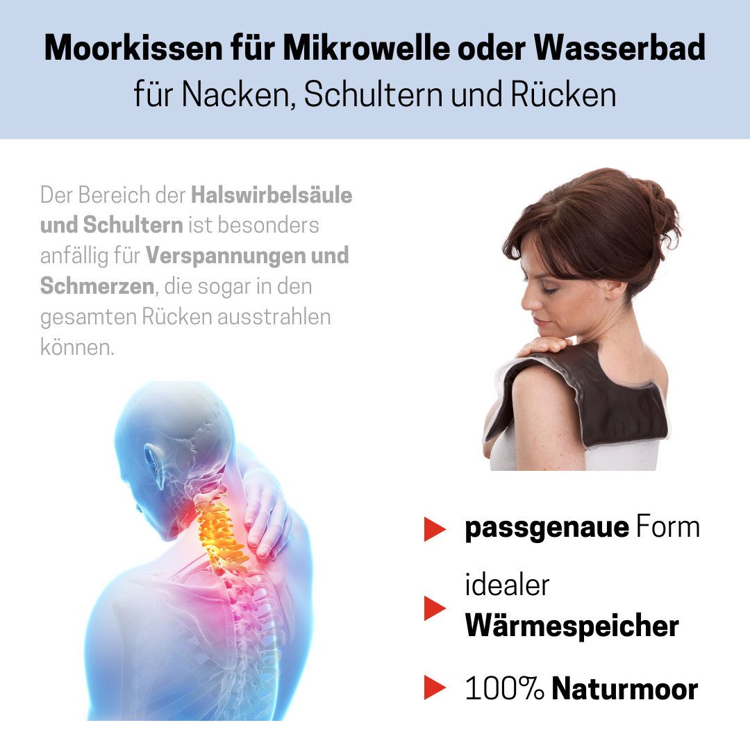 Medosan Wärmekissen Moor Nacken-Wärmekissen, für die Mikrowelle geeignet
