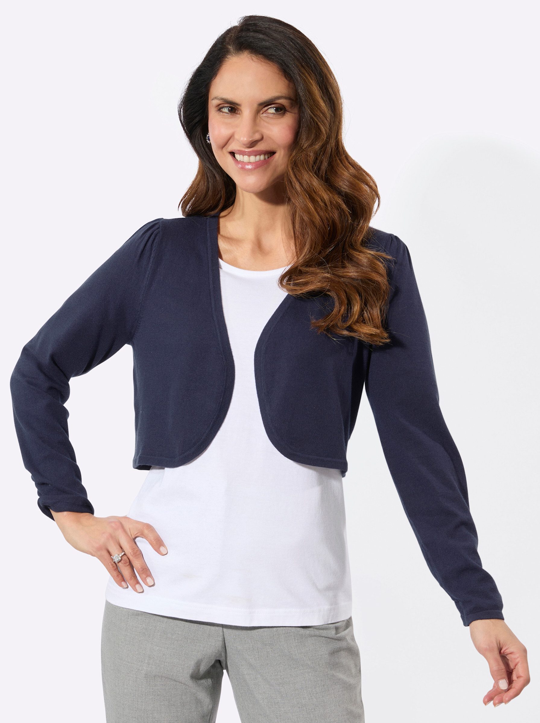 Strickjacke Strickjacke Langarm Jersey