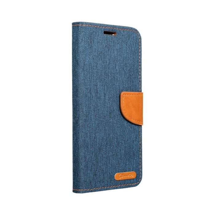 cofi1453 Smartphone-Hülle Elegante Buch-Tasche Hülle Fancy "Canvas"Book-Style Kartenfächer
