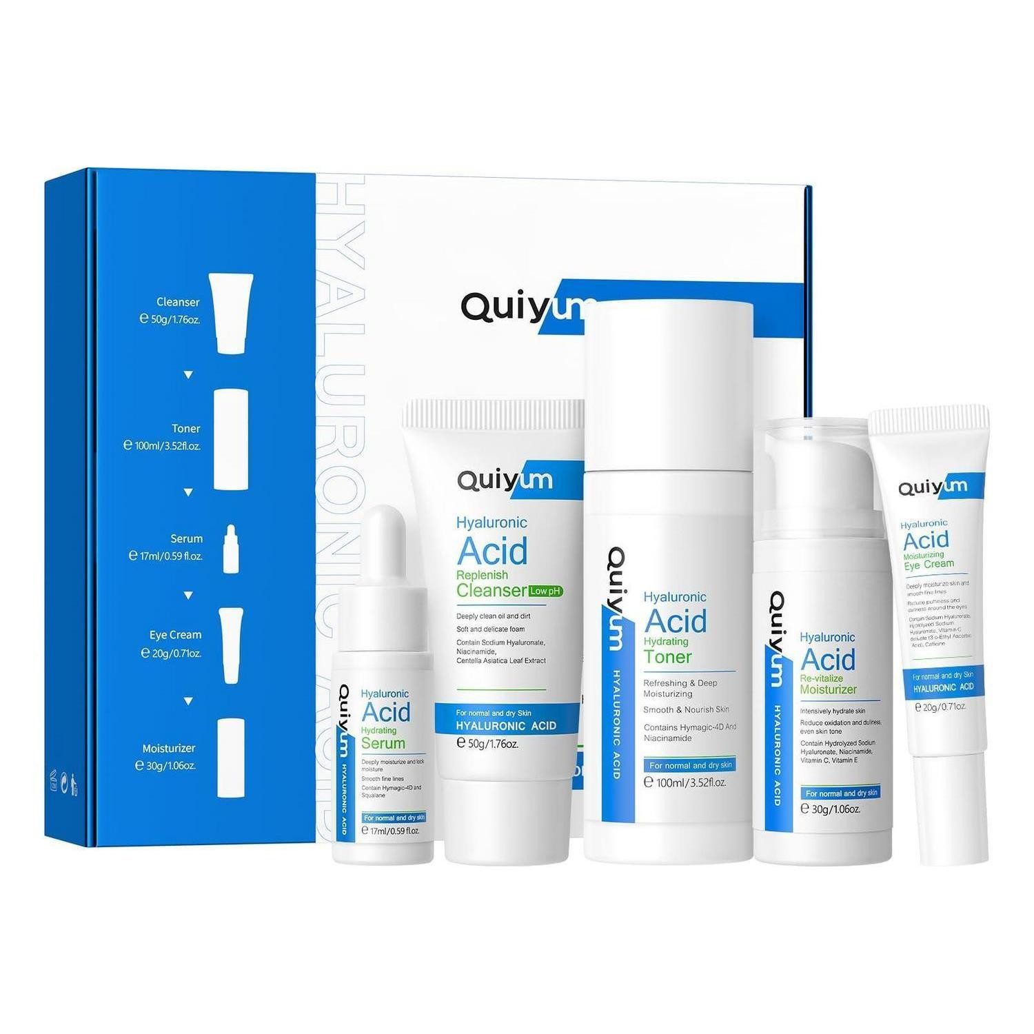 LuxusKollektion Pflege-Geschenkset 5-tlg Hyaluronsäure Skincare Set