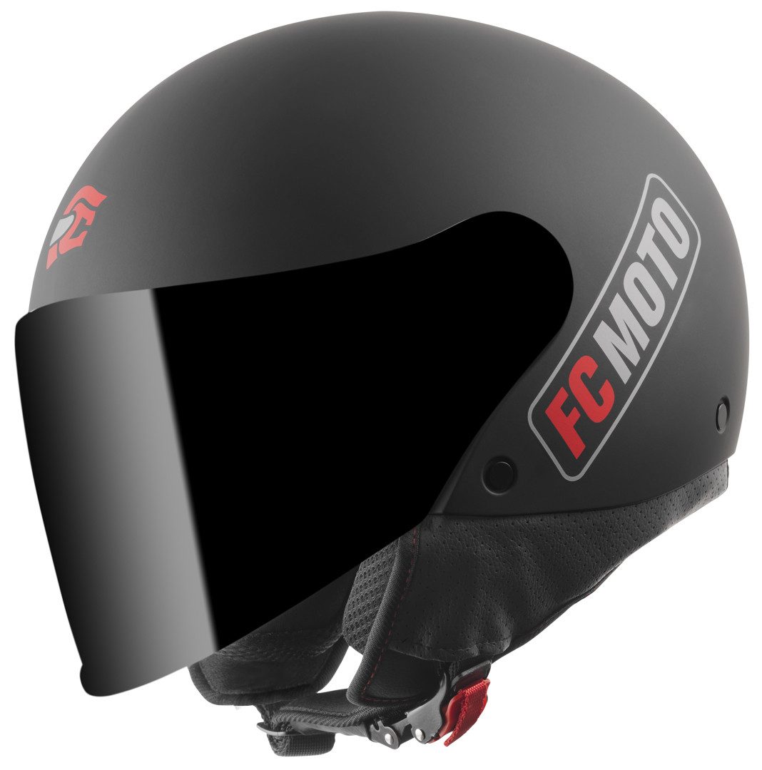 FC-Moto Motorradhelm Square-RS Jethelm, herausnehmbares Innenfutter