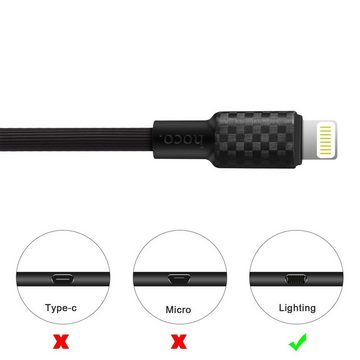 HOCO X29 USB Daten & Ladekabel bis zu 2A Ladestrom Smartphone-Kabel, Lightning, USB Typ A (100 cm), Hochwertiges Aufladekabel für iPhone, iPad oder den iPod