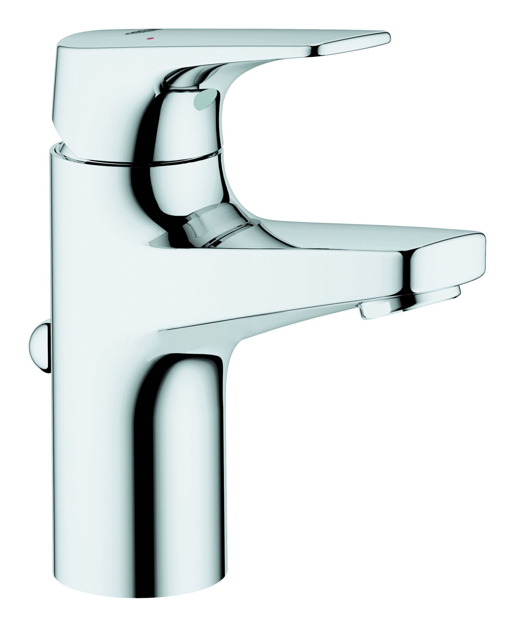 Grohe Waschtischarmatur BauFlow Einhand mit Zugstangen-Ablaufgarnitur S-Size - Chrom | Waschtischarmaturen