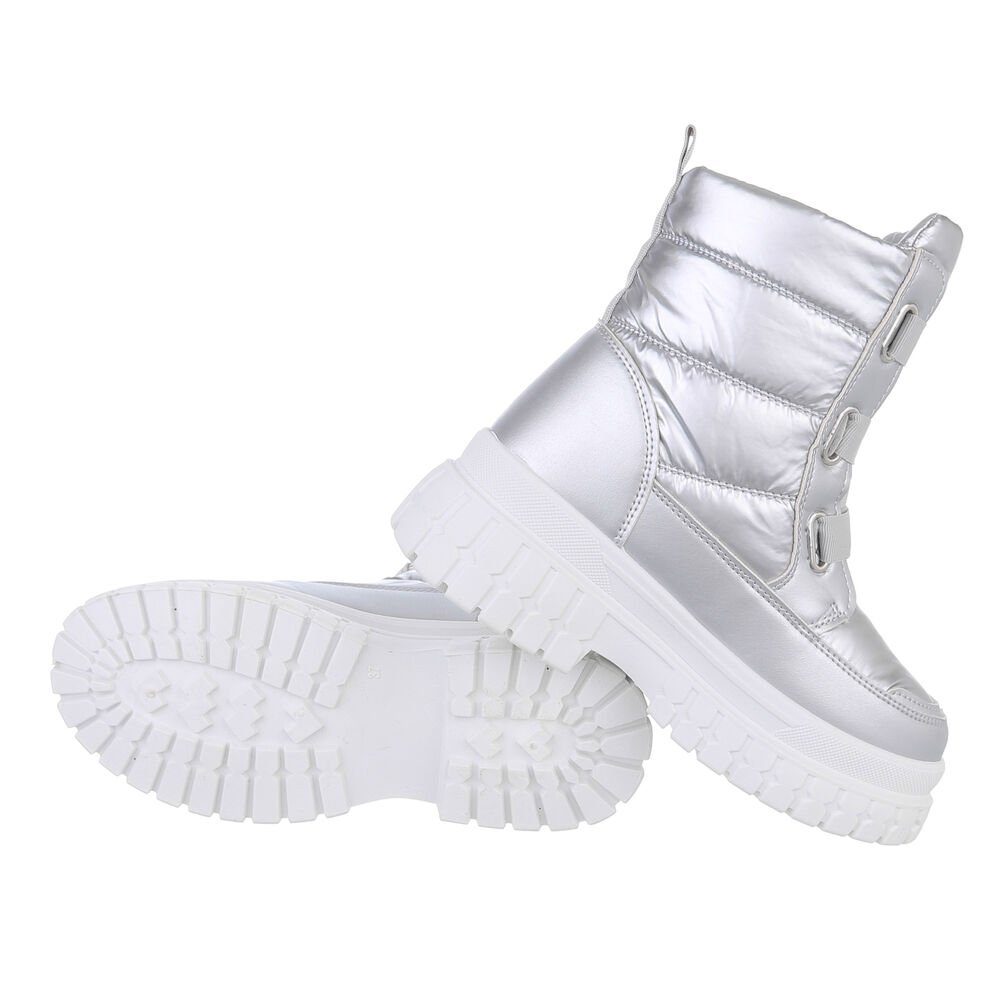 Ital-Design Damen Snowboots Freizeit Snowboots Blockabsatz Plateaustiefelet günstig online kaufen