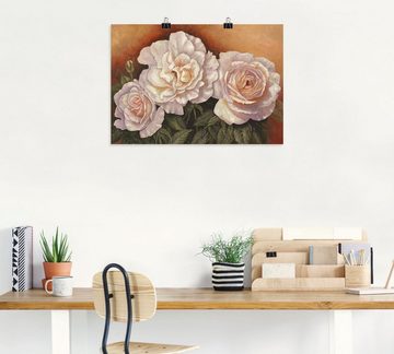 Artland Wandbild Wildrosen, Blumen (1 St), als Leinwandbild, Poster in verschied. Größen