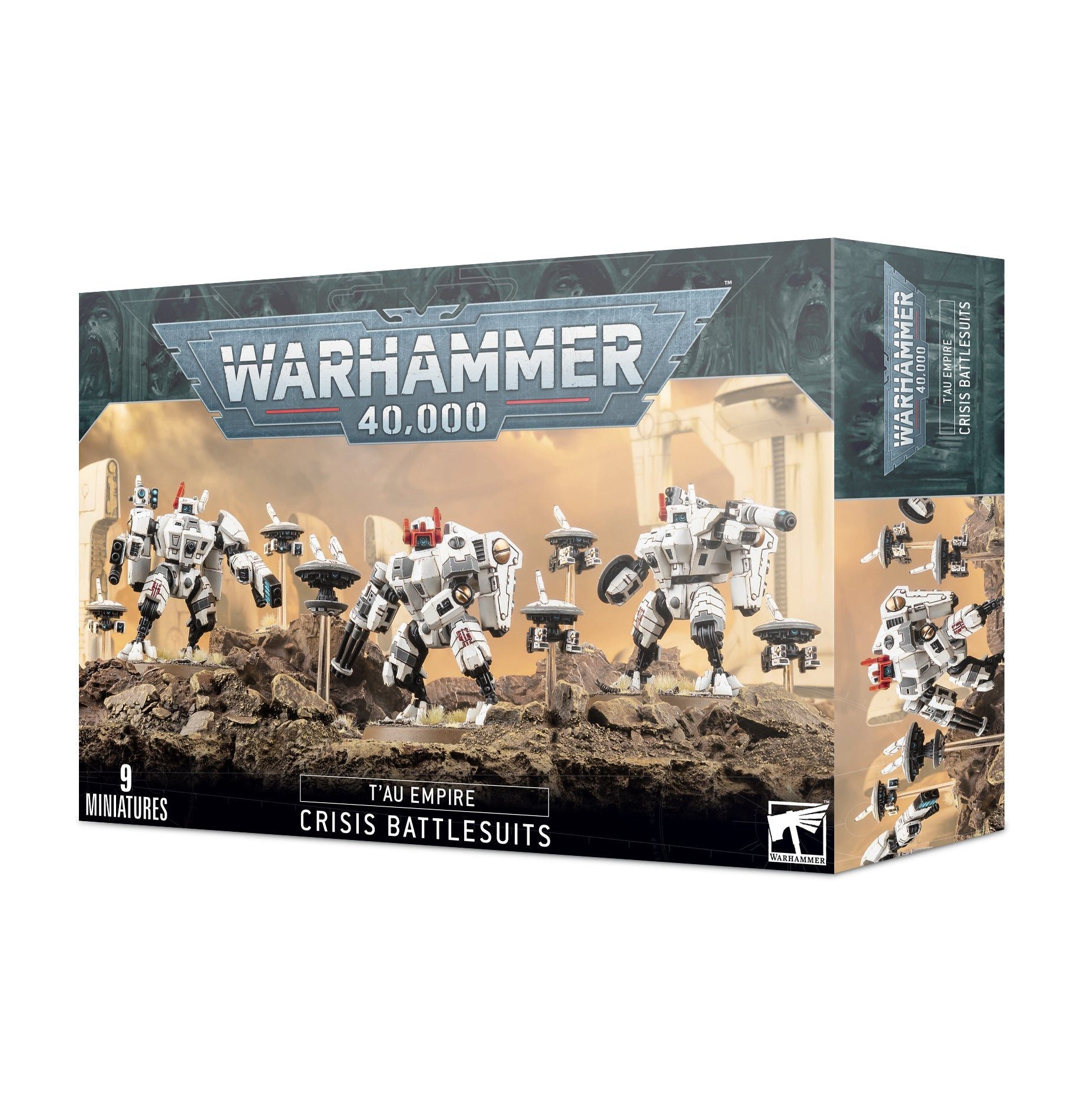 Games Workshop Spielfigur Warhammer 40.000 T'au Empire Crisis Battlesuits günstig online kaufen