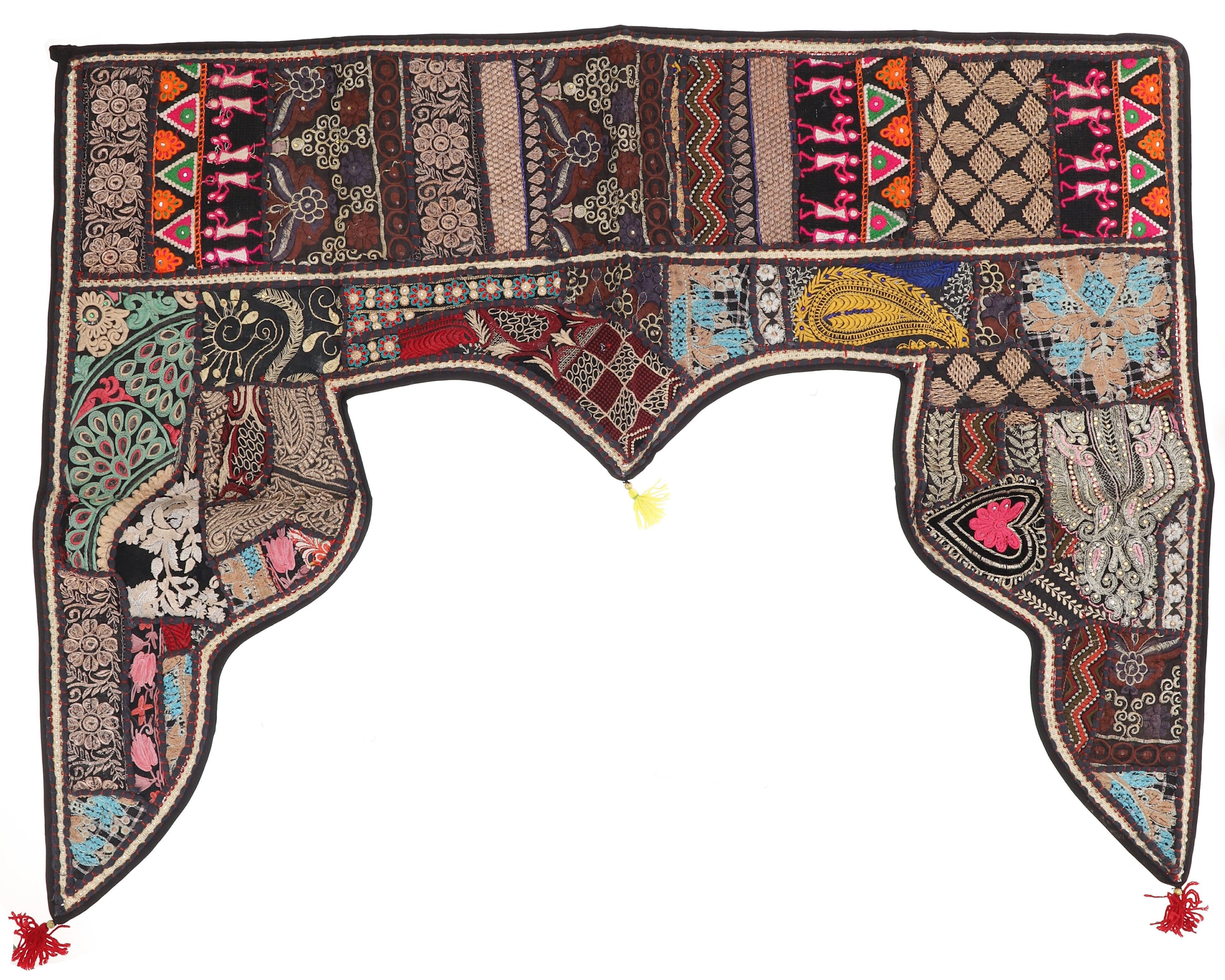Guru-Shop Wandteppich Orientalischer Wandbehang, indischer Türbehang,.., Höhe: 80 mm