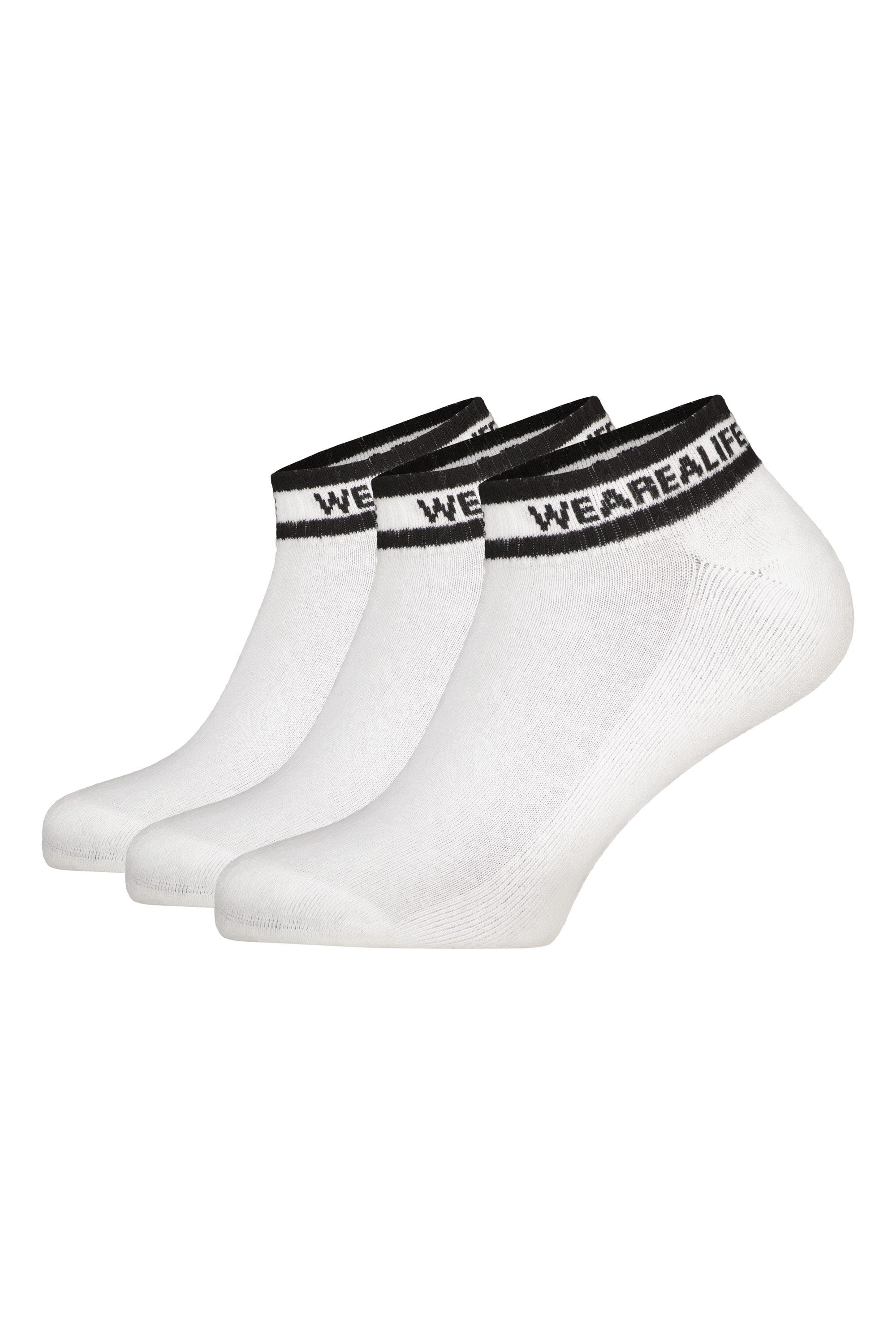 Alife & Kickin Socken Herren 3 PACK - JohnnyAK (Spar-Set) kurze sportliche Socken mit Steifen, aus Baumwolle mit weichem Bund
