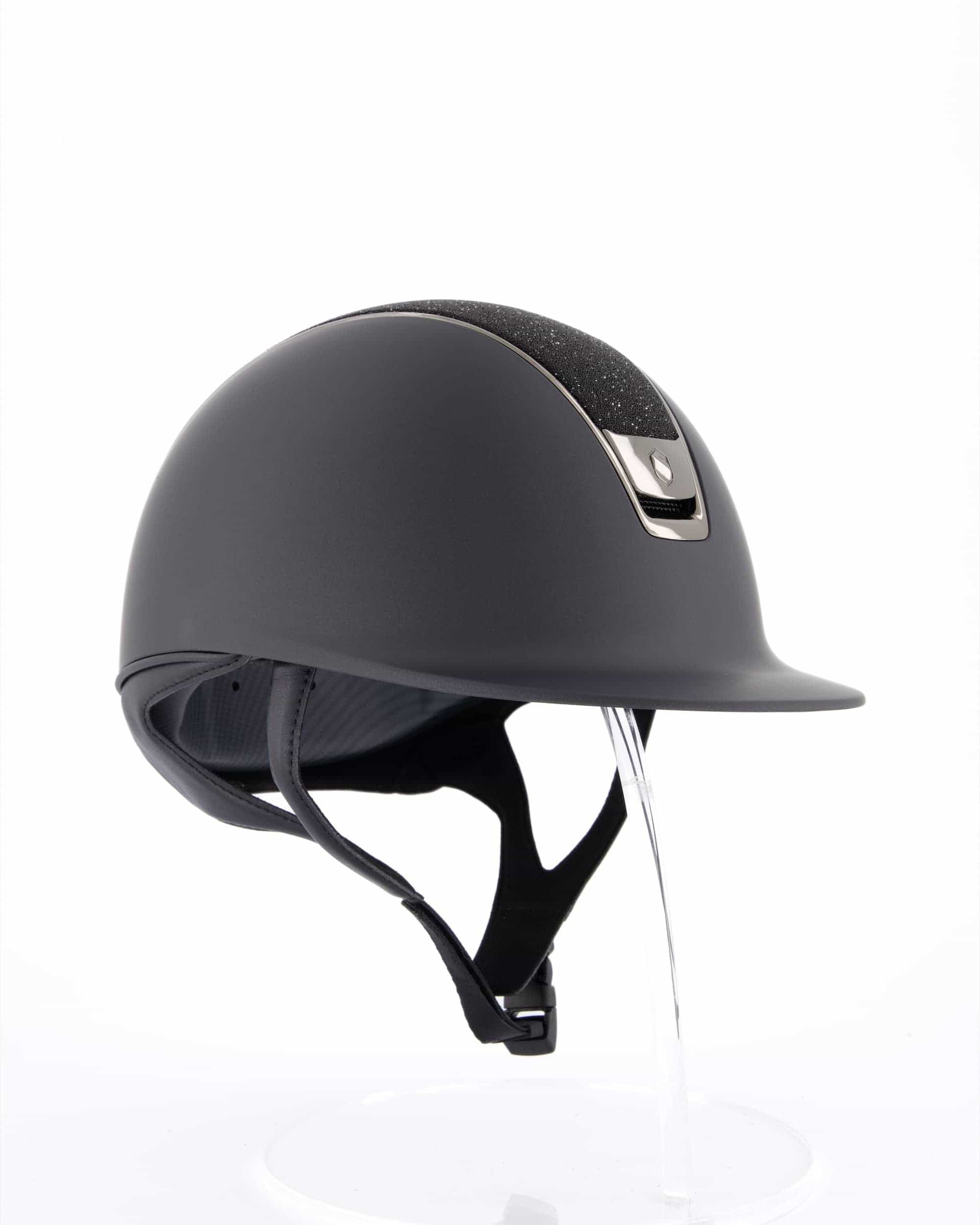 Samshield Reithelm Reithelm 2.0 Shadowmatt Top Crystal Fabric Black, Black Chrome in schw
