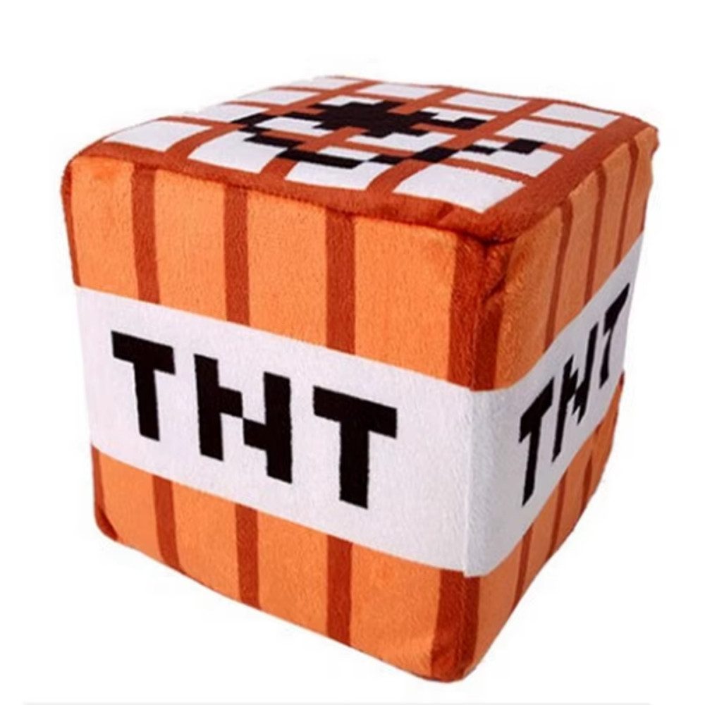 Athlix Plüschfigur TNT-Plüschwürfel 20cm, Plüschkissen, Pixel-Kissen (1-St), Universell einsetzbar, Formstabile und gemütliche Füllung