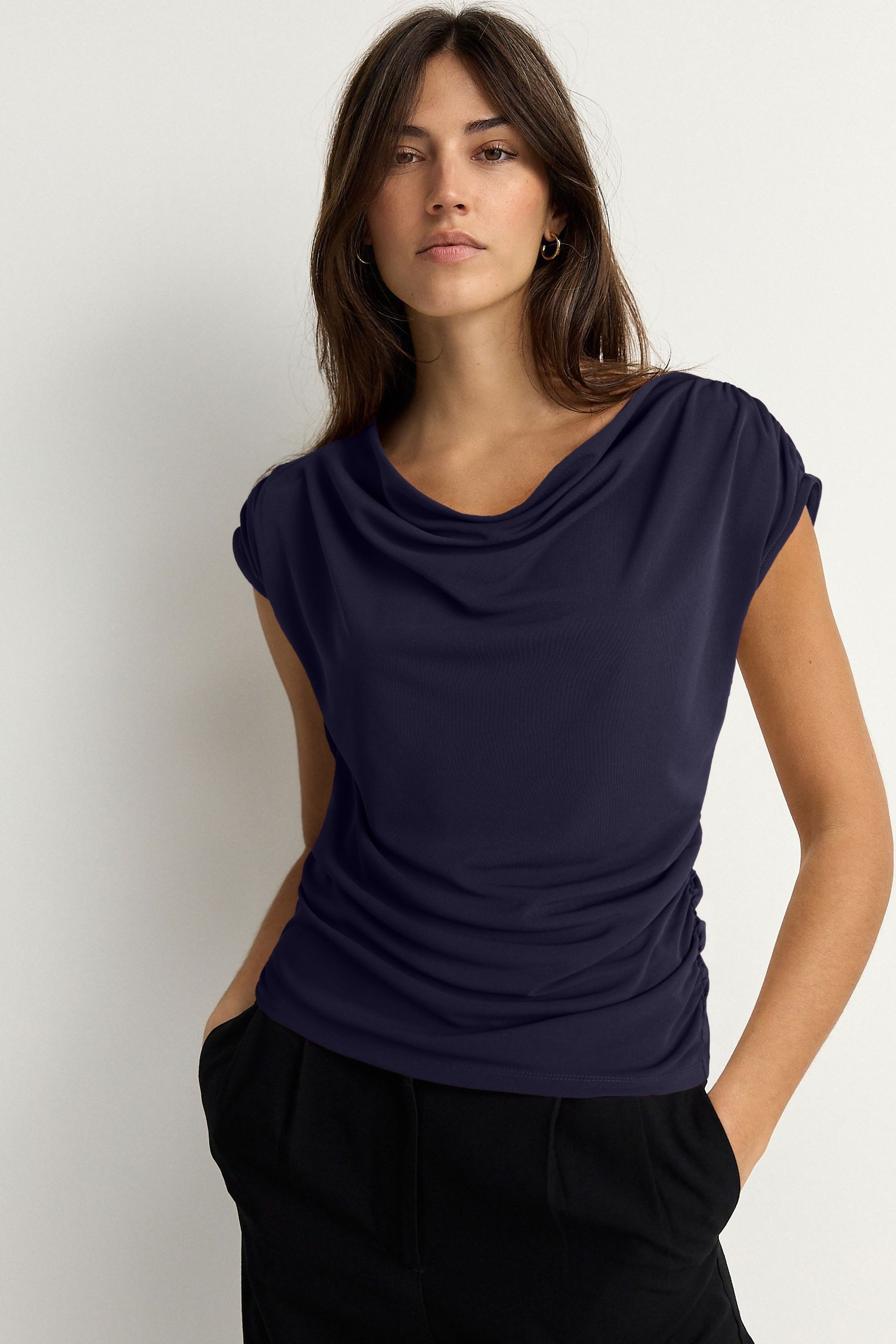 Next Shirttop Ärmelloses, drapiertes Oberteil (1-tlg)