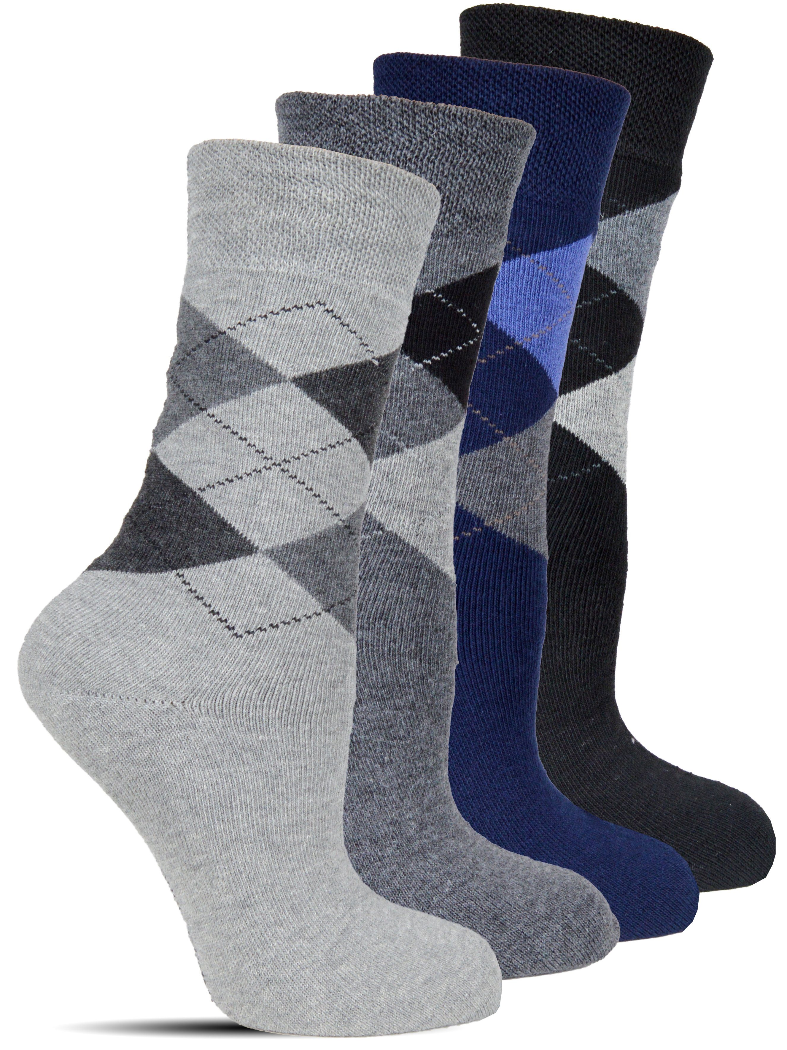 Frostfighter Thermosocken Herren Wintersocken ohne Gummi (6 Paar) Anitipilling Innenfutter, Vollfrottee Innenfutter