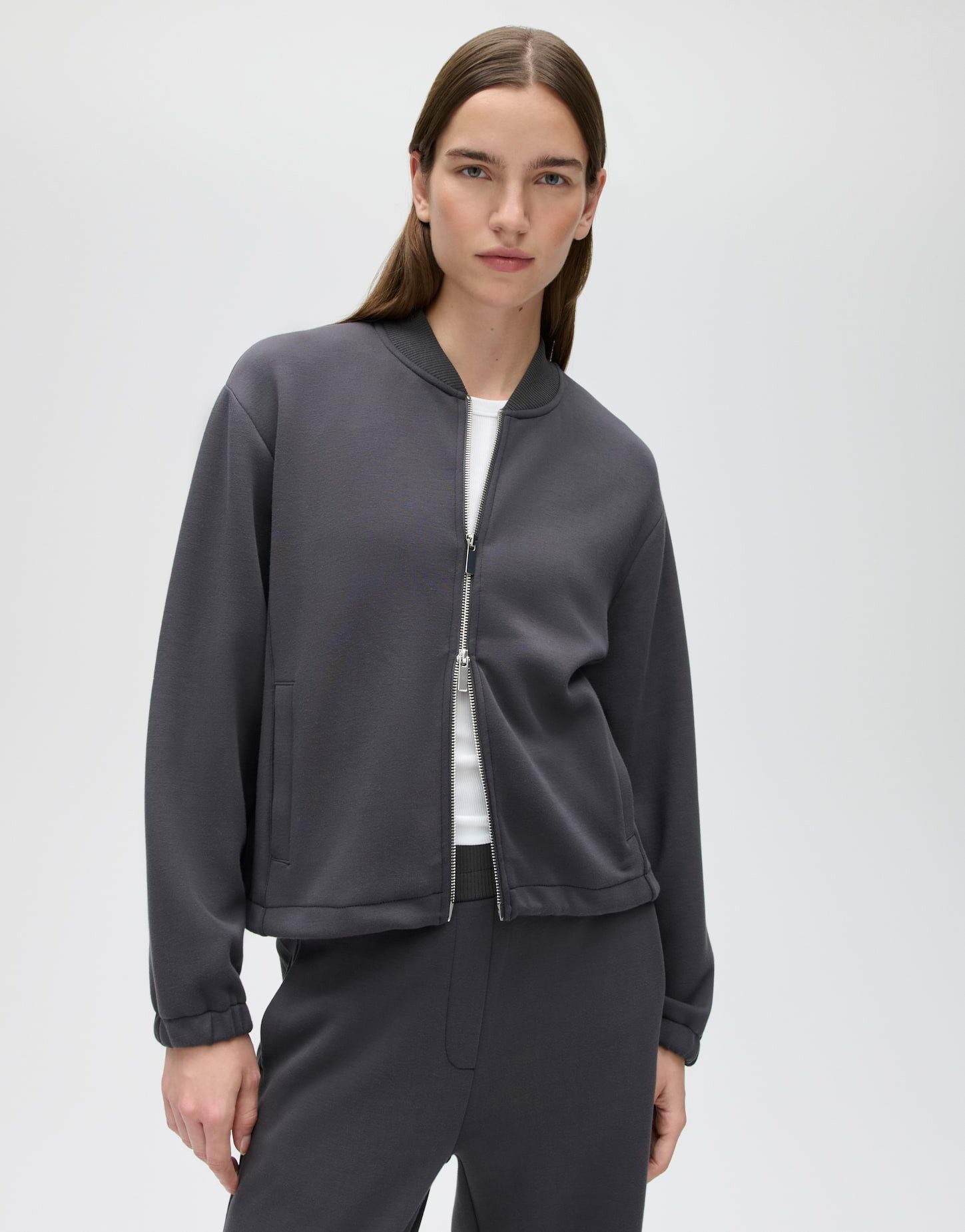 OPUS Blouson Glacki club aus Sweatware Leicht verkürzte O-Silhouette mit weichem Griff und Ballonsaum