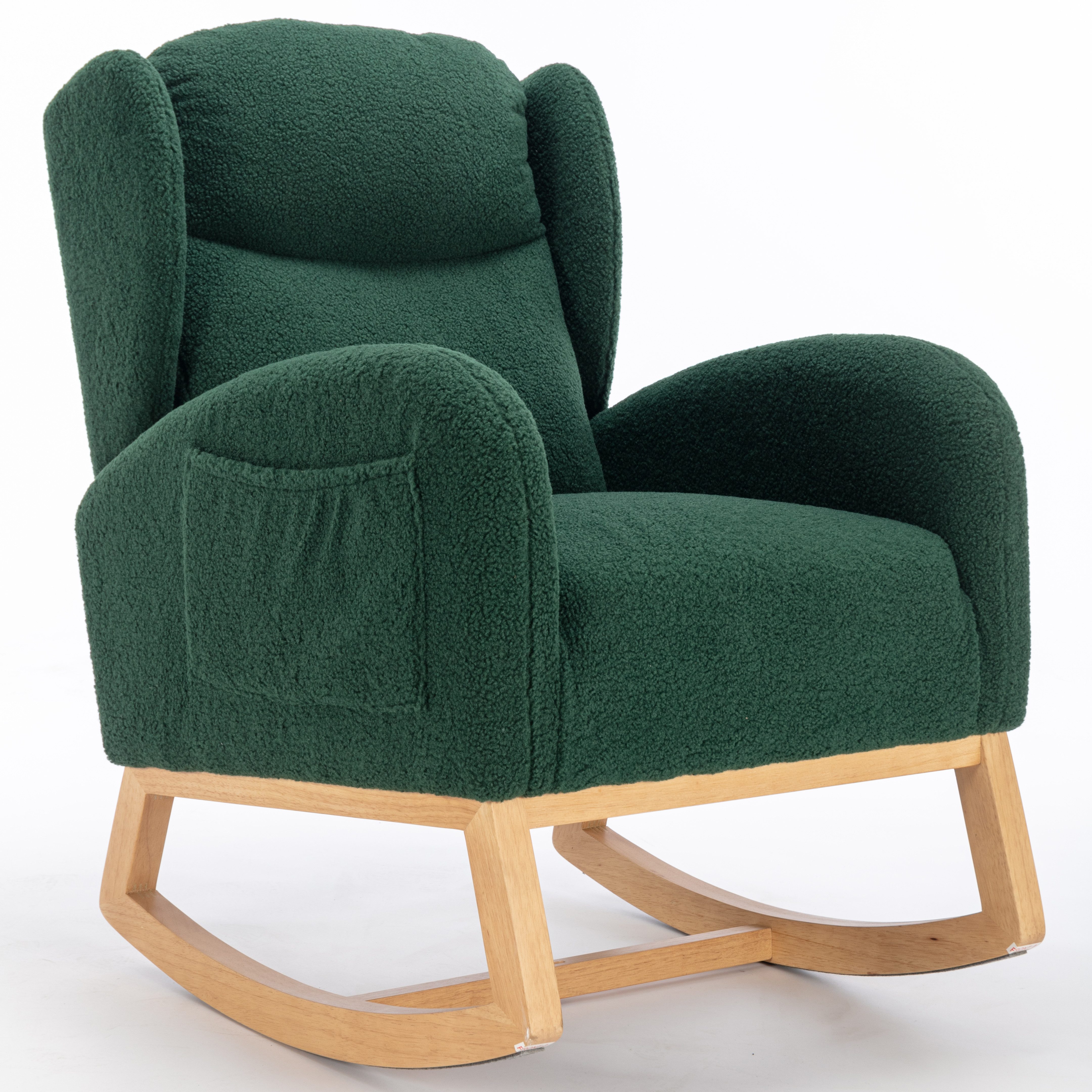MODFU Stuhl Moderner Schaukelstuhl,mit Teddy-Stoffbezug (Modischer günstig online kaufen