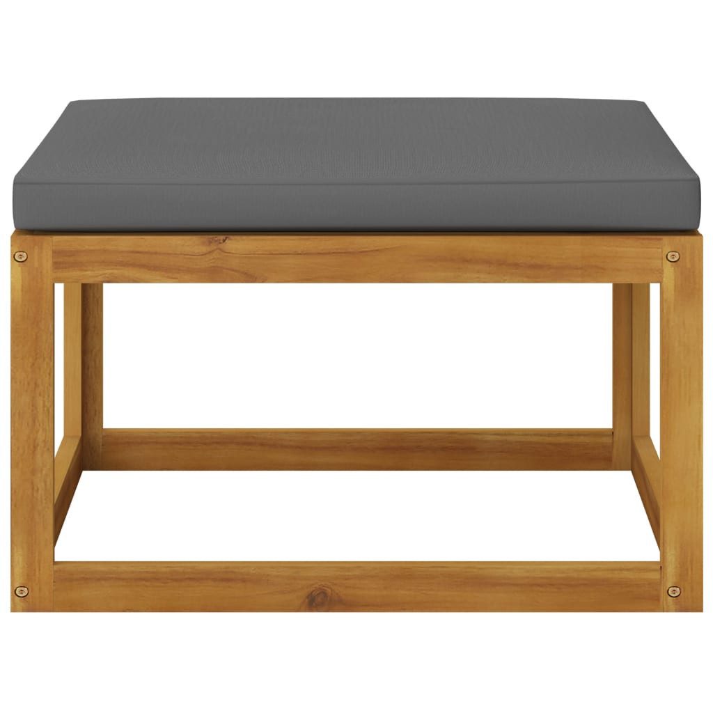 vidaXL Sofaelement Hocker mit Dunkelgrauem Kissen günstig online kaufen