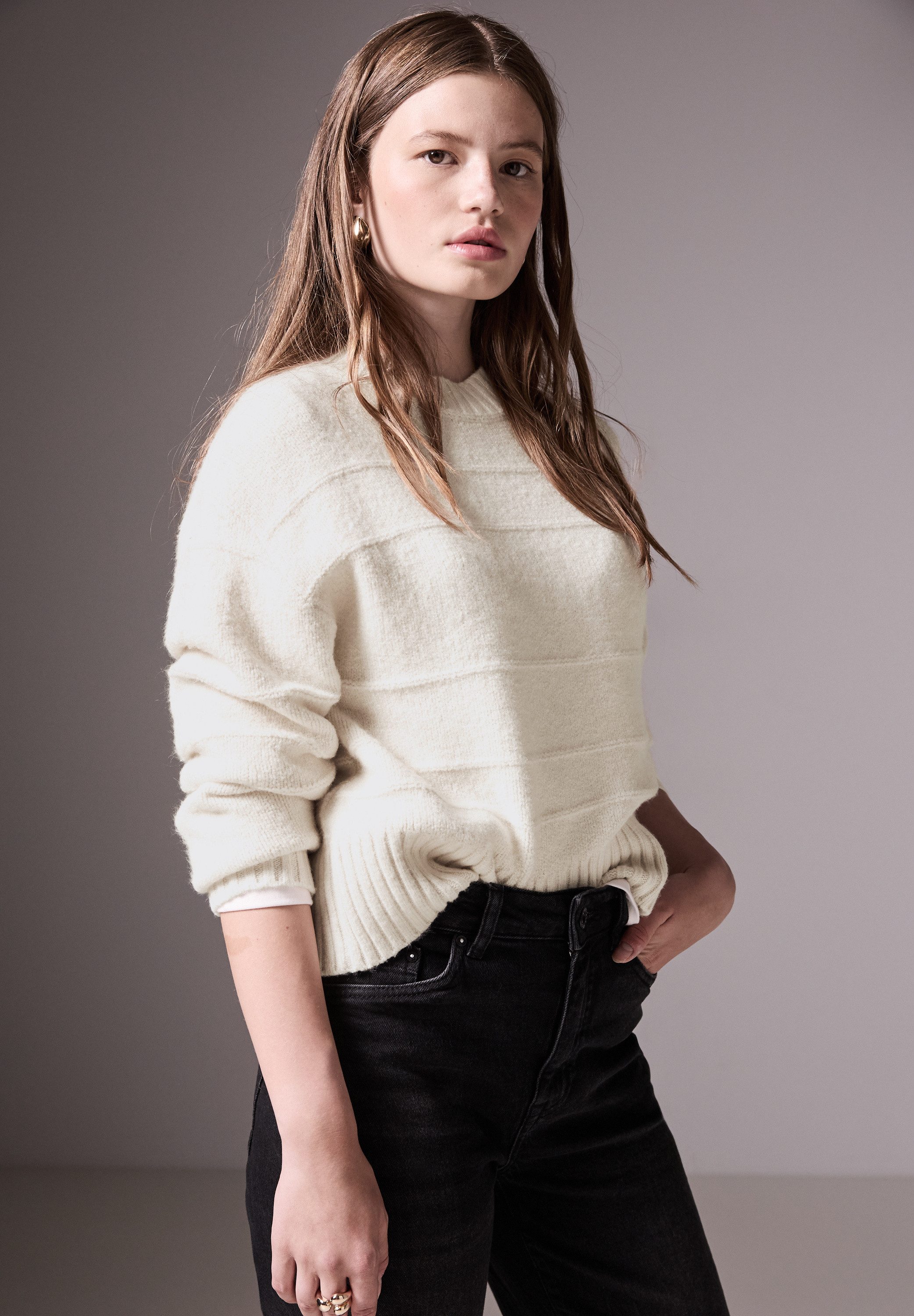 STREET ONE STUDIO Strickpullover Rundhalsausschnitt