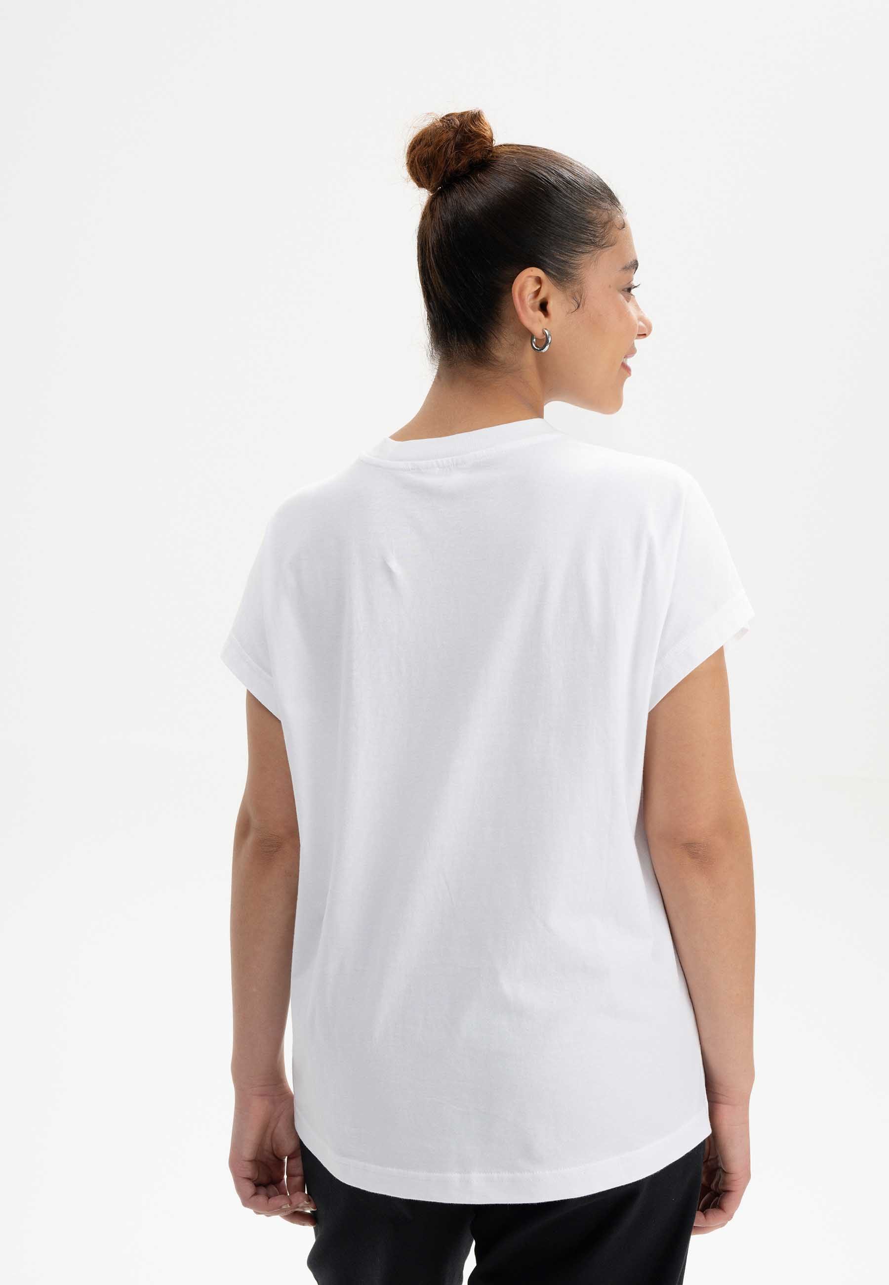 MELA Kurzarmshirt T-Shirt MADHU Fein gerippter günstig online kaufen