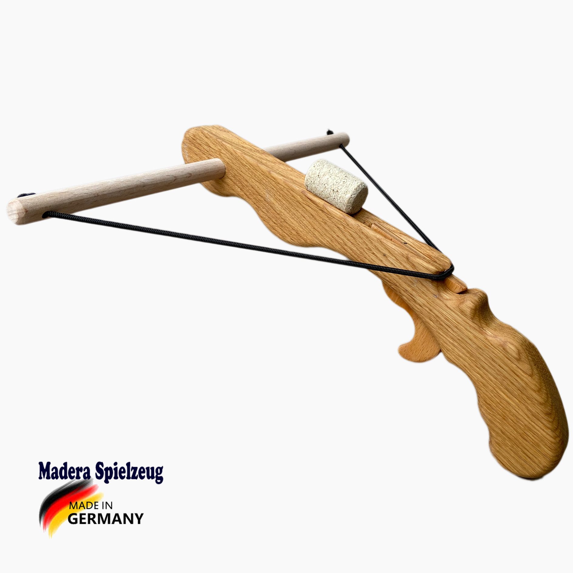 Madera Spielzeuge Spiel-Armbrust Korkenarmbrust Esche (packung, 2-tlg., set), liegt angenehm in der Hand.