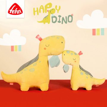 Fehn Greifspielzeug Happy Dino, Stoffbuch, mit Befestigungsring