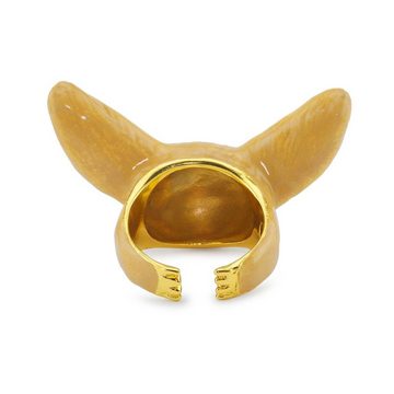Monkimau Fingerring Damen Ring Fuchs 18k Gold plattiert (Packung), 18 Karat vergoldet