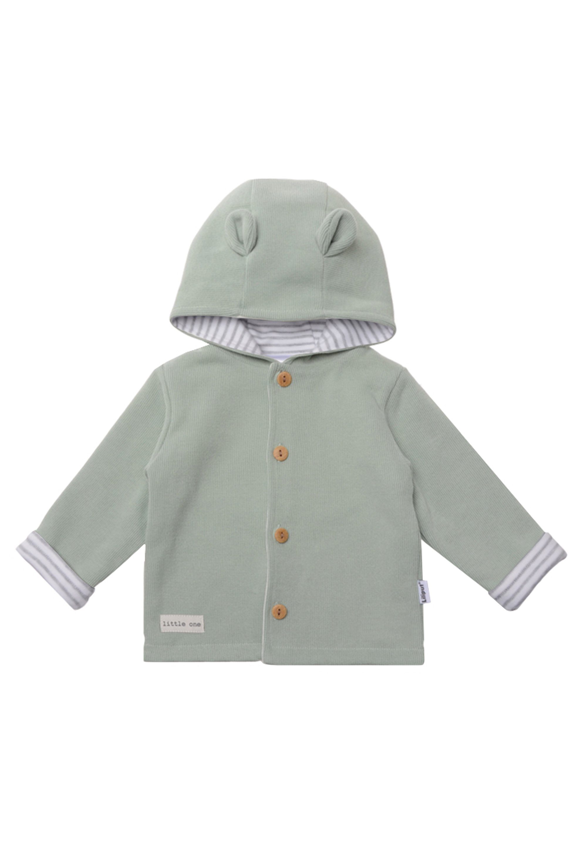 Sweatjacke Ribstrick schilf
