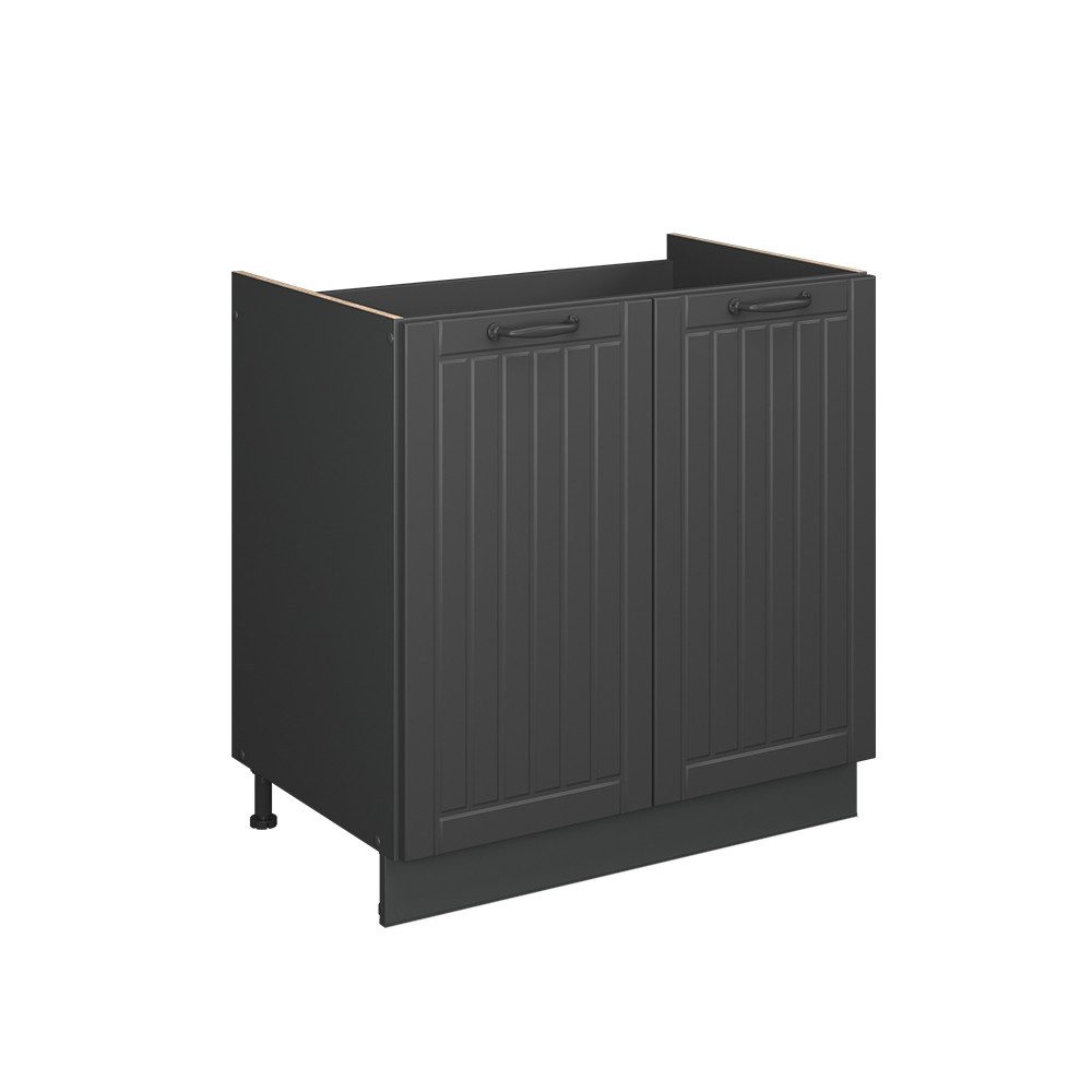 Vicco Spülenunterschrank Fame-Line, Dunkelgrau/Anthrazit, 80 cm, günstig online kaufen