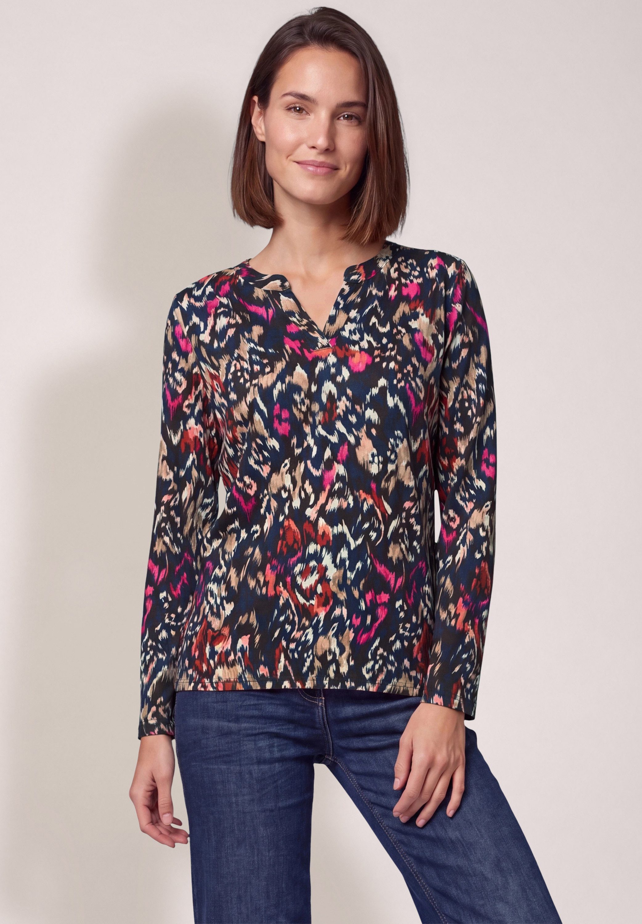 CECIL Langarmshirt aus reiner Baumwolle