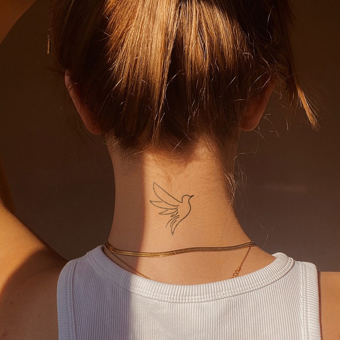 Inkster Schmuck-Tattoo Tier Tattoos, Vegane & EU-Kosmetikzertifizierte Farbe, wasserfestes temporäres Tattoo, 2 Wochen Halt