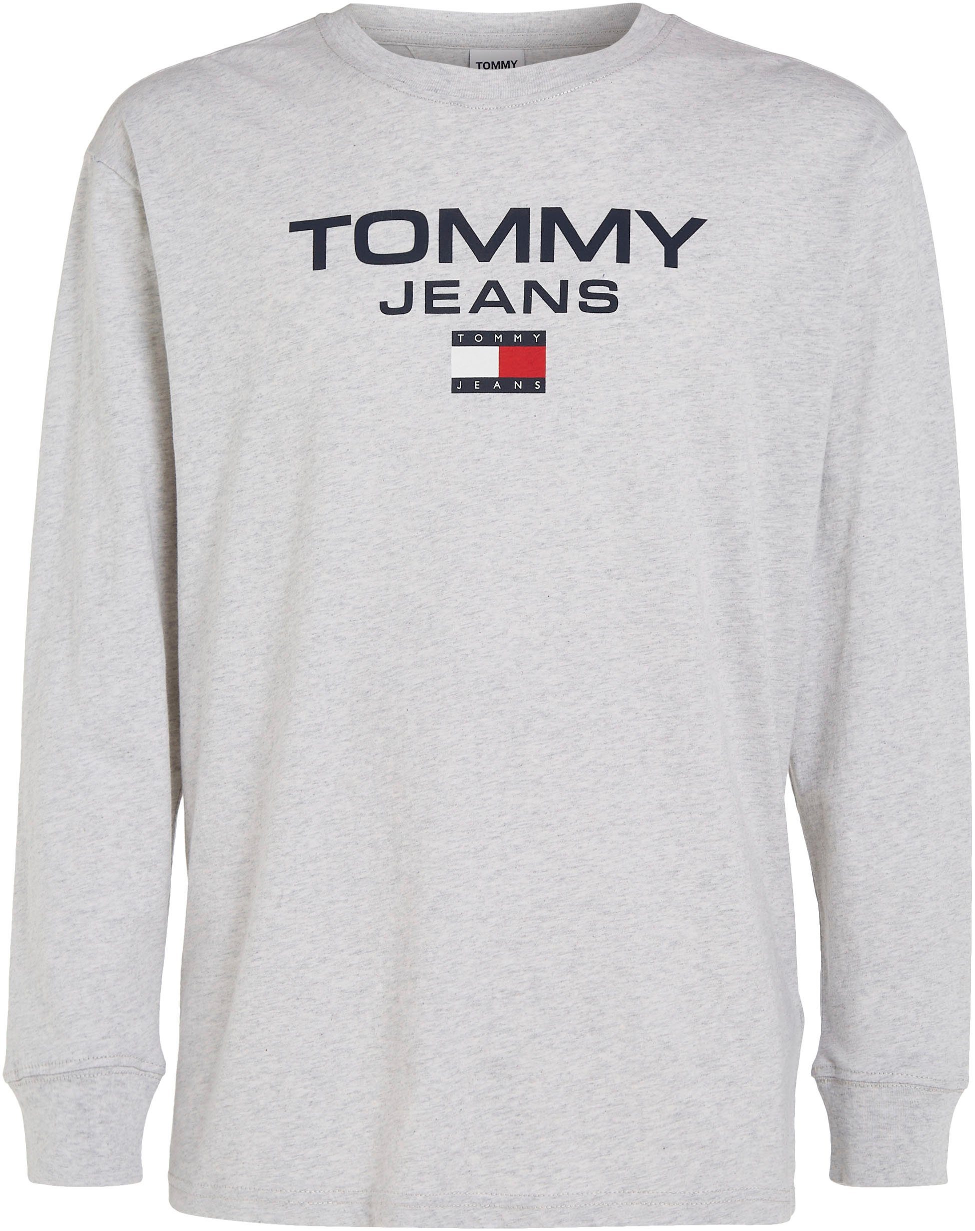 Langarmshirt Silver Tommy Logodruck LS CLSC Jeans Grey TEE mit ENTRY TJM