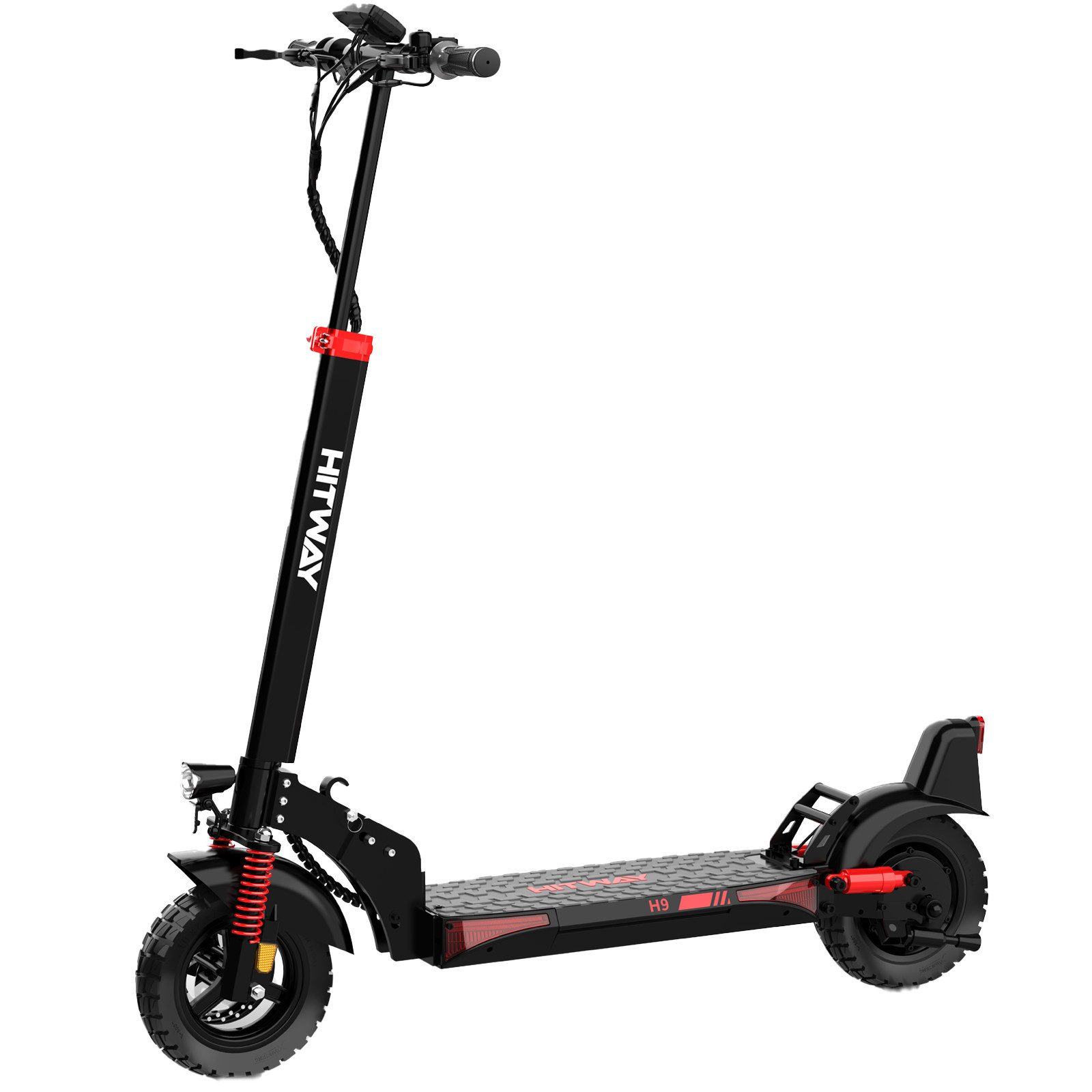 HITWAY E-Scooter 10"Elektroroller mit Straßenzulassung(ABE)70-120km,15,6/20,8/27Ah Akku, 500,00 W, 20,00 km/h, (mit Schutzblech), höhenverstellbar, vollgefedert, klappbar mit APP für Erwachsene