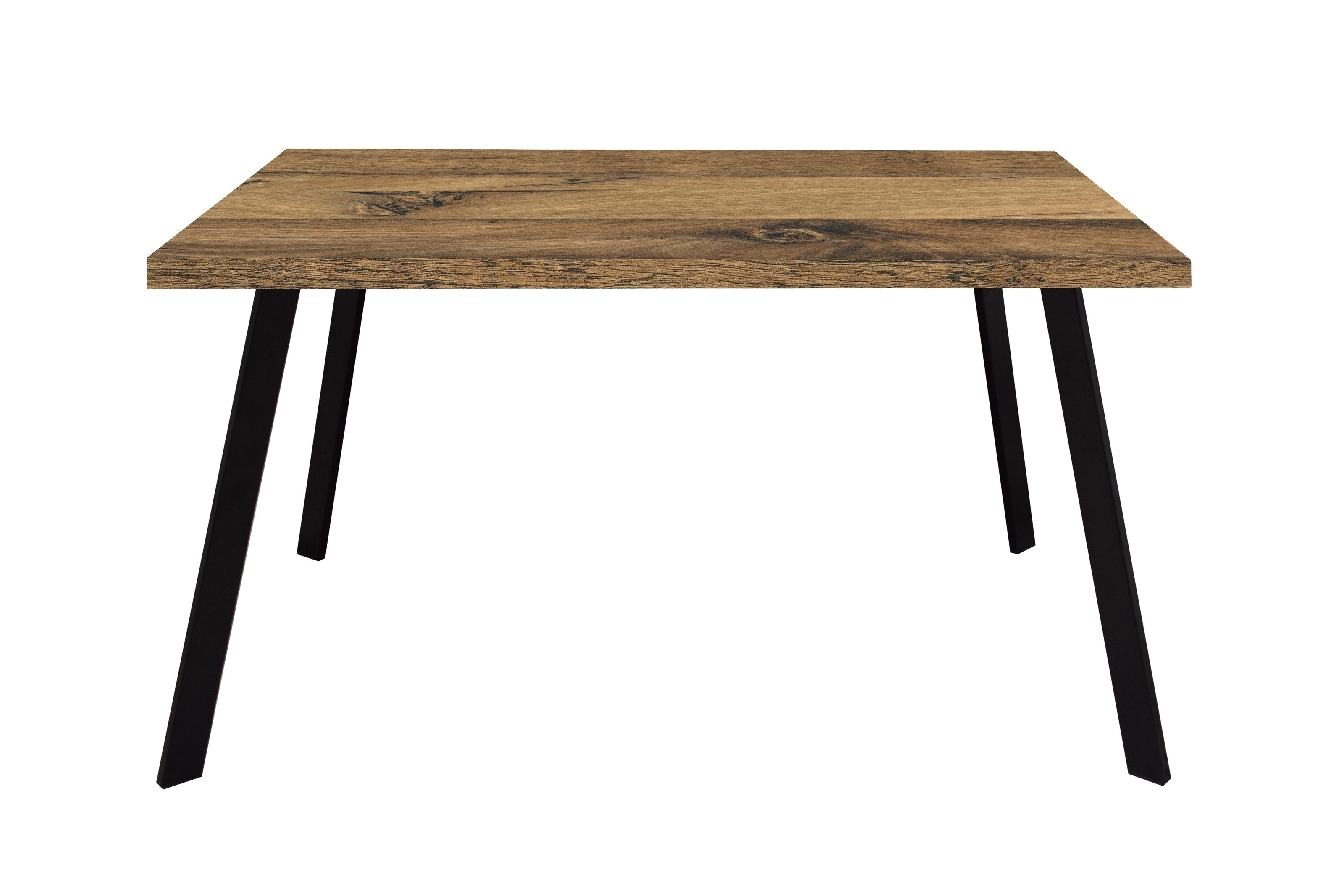 freiraum Esstisch Big System, in schwarz matt / plankeneiche - 140x75x70cm (BxHxT)