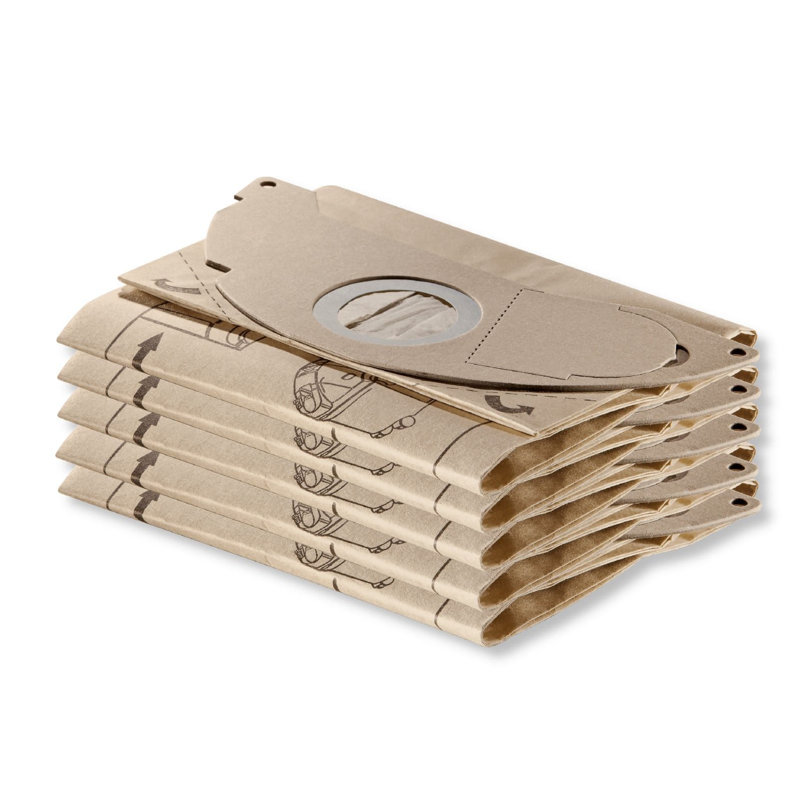 KÄRCHER Staubsaugerbeutel passend für Kärcher KNT 2 Premium (Hofer), 5er-Pack Staubbeutel, passend für Kärcher, 5 St., Original Kärcher Staubsaugerbeutel