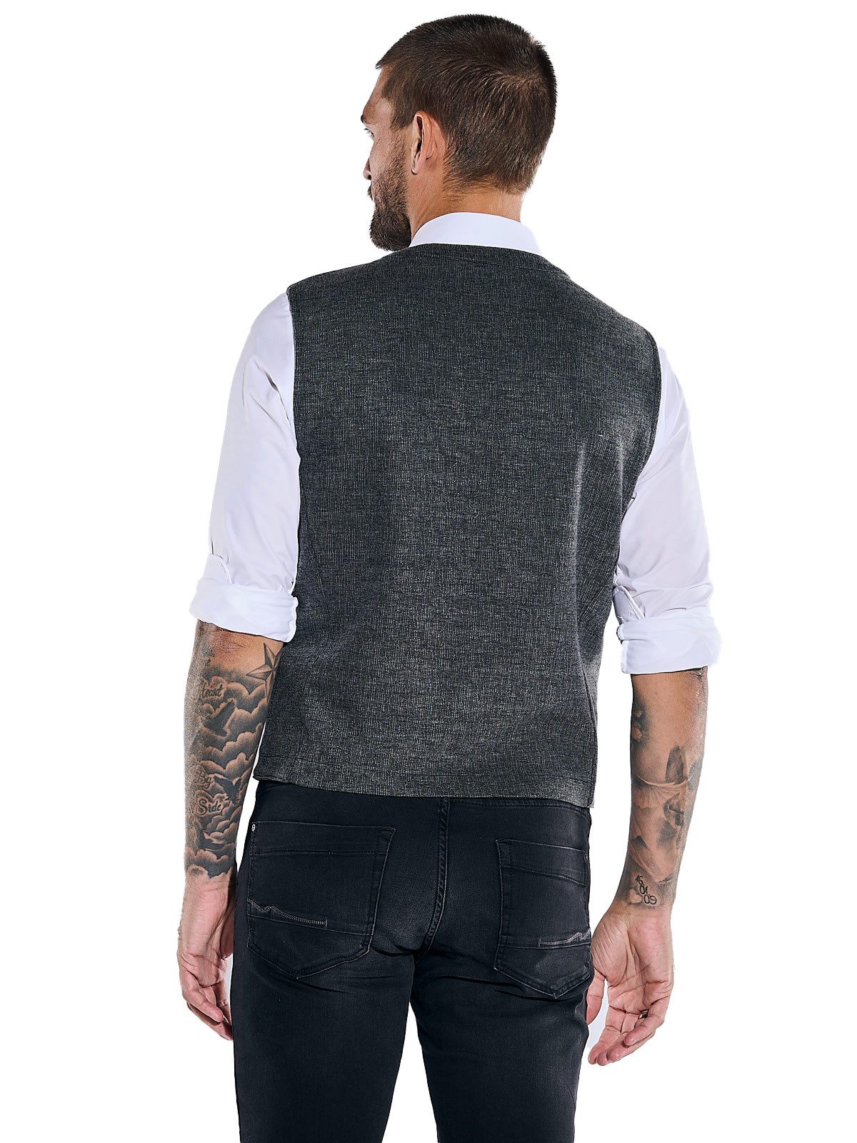 emilio adani Anzugweste emilio adani Herren Sakko-Weste slim fit, Dunkelgra günstig online kaufen