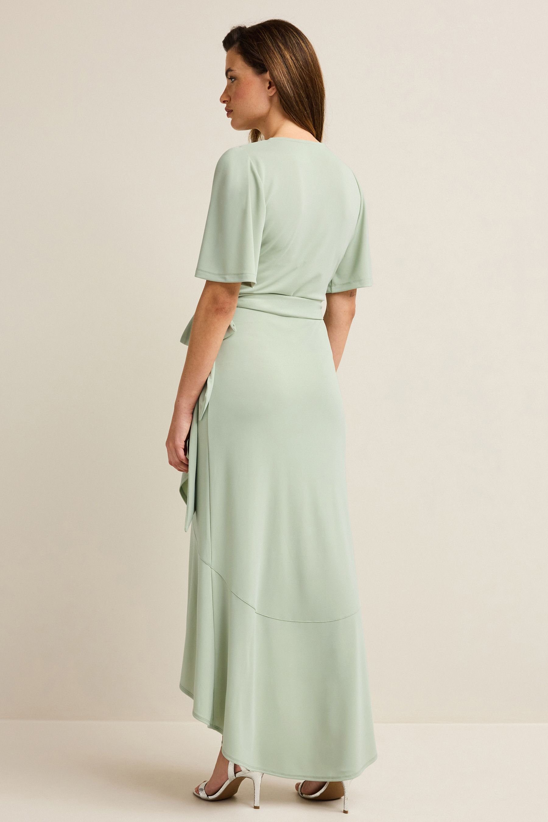 Next Wickelkleid Brautjungfern-Maxikleid mit Wickeldesign (1-tlg) günstig online kaufen