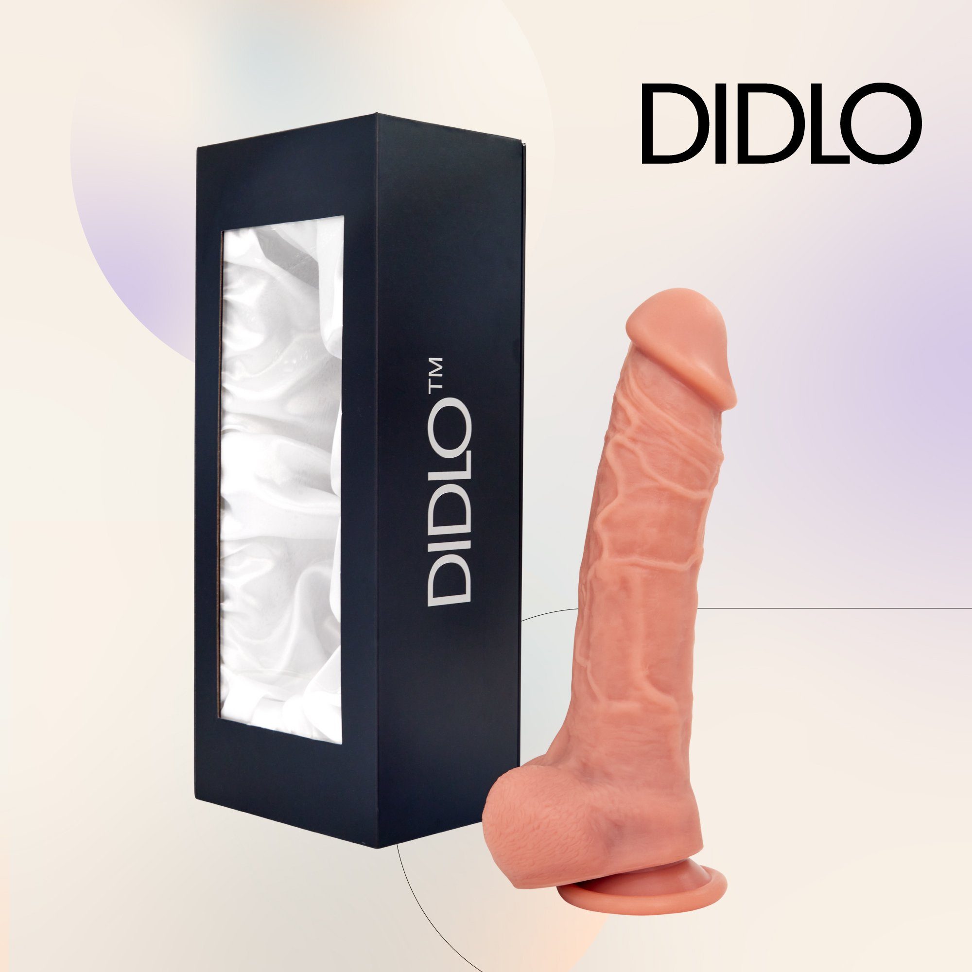 DIDLO Dildo, XXL realistisch - 24 cm I Monsterdildo I Dildo für Frauen mit Saugnapf hell