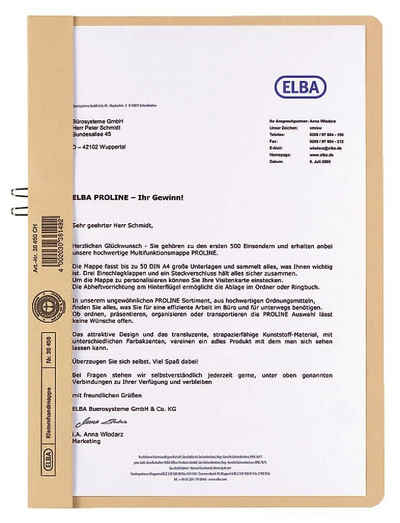 ELBA Handgelenkstütze ELBA Klemmhandmappe, DIN A4, ohne Vorderdeckel, chamois
