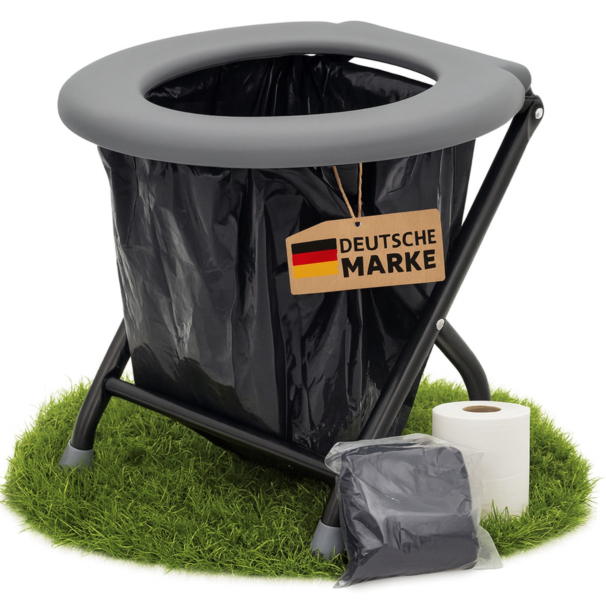 YACHTICON A. Nagel GmbH Campingtoilette YACHTICON Mobile Klapptoilette Grau