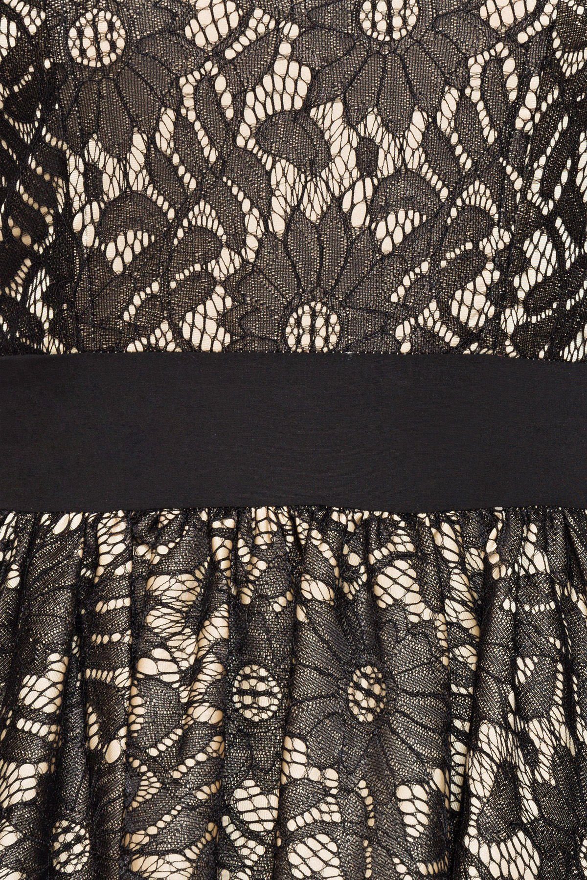 BELSIRA Kleid Jahre Vintage-Spitzenkleid Rockabilly Up Pin A-Linien-Kleid 50er Retrokleid