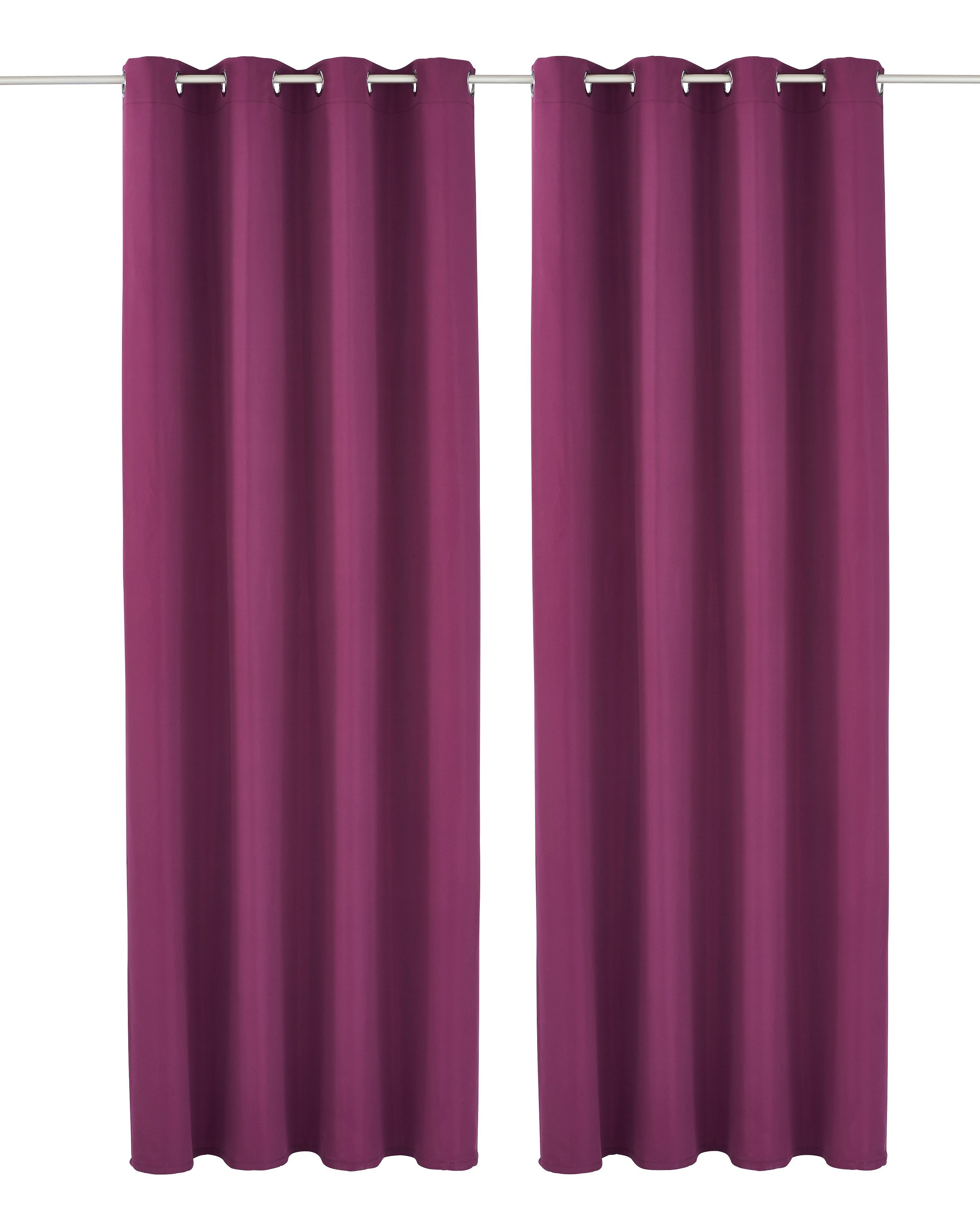 OTTO home Vorhang Raja mit Ösen, 2er Pack, blickdicht, Topseller! (2 St), Ösen, blickdicht, Polyester, einfarbig, Einfache Montage, Pflegeleicht, Ösen, 2 er Pac – Bild 2 von 5