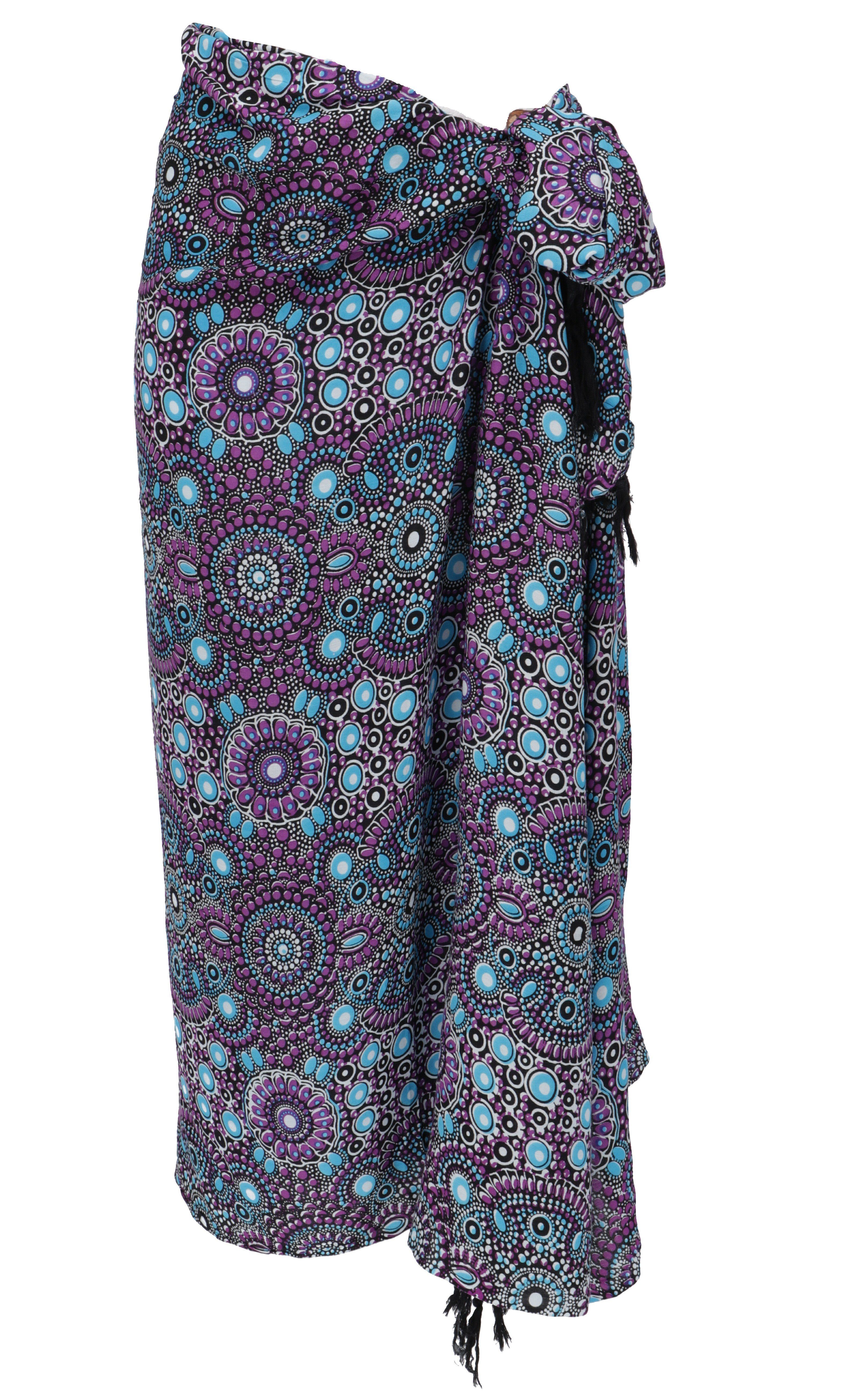 Guru-Shop Sarong Bali Sarong, Wandtuch, Wickelrock, Sarongkleid..