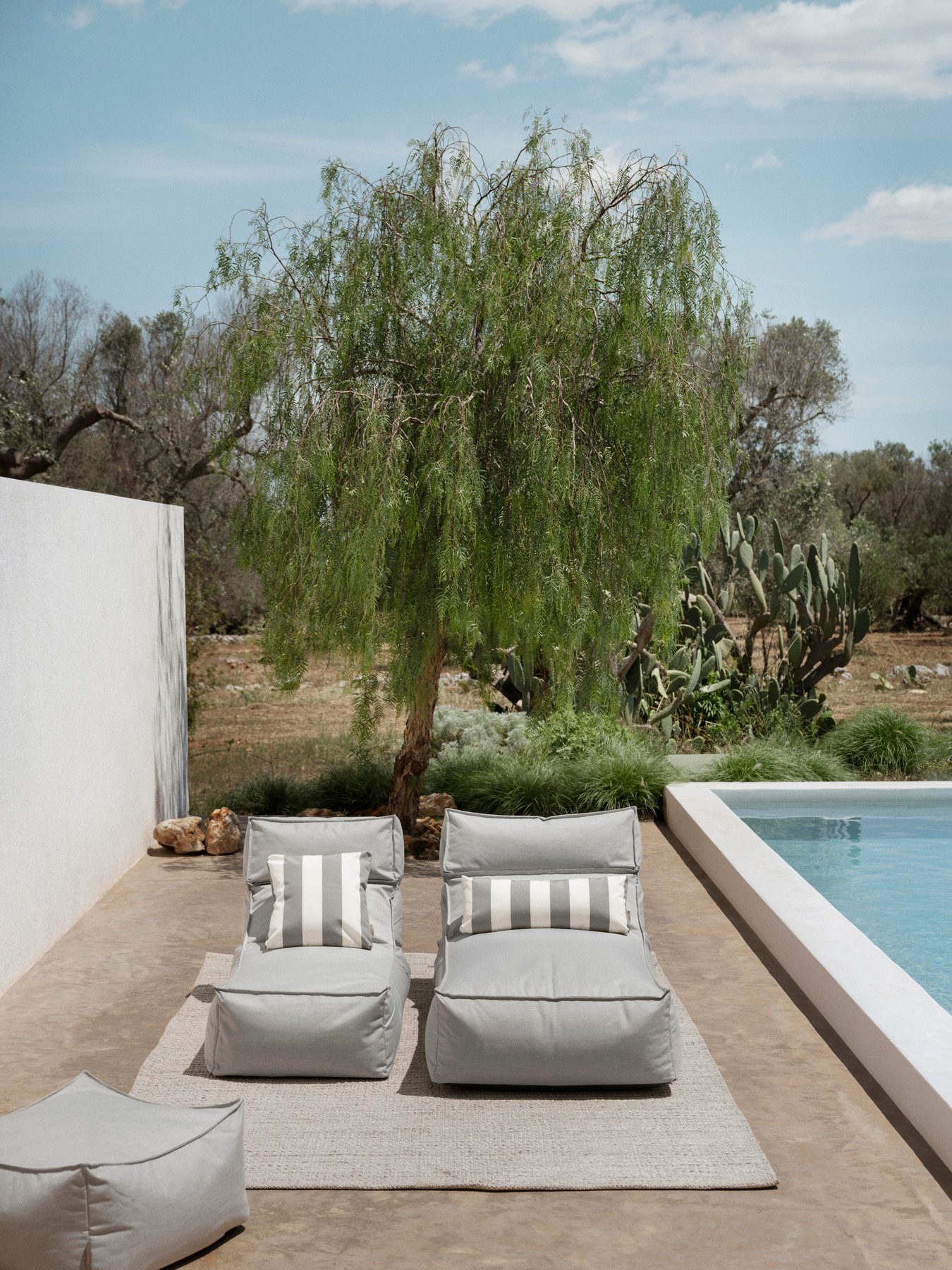 blomus Dekokissen -STAY- Outdoor Kissen, Kissenbezug, Kissenhülle: Modernes Design, Wasserabweisend