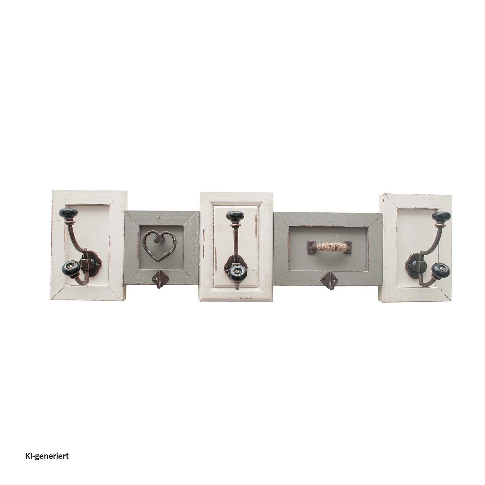 HTI-Line Garderobenleiste Garderobe Senja (Stück, 1 St., 1x Wandgarderobe, ohne Dekoration), Garderobenleiste Nostalgie Landhaus