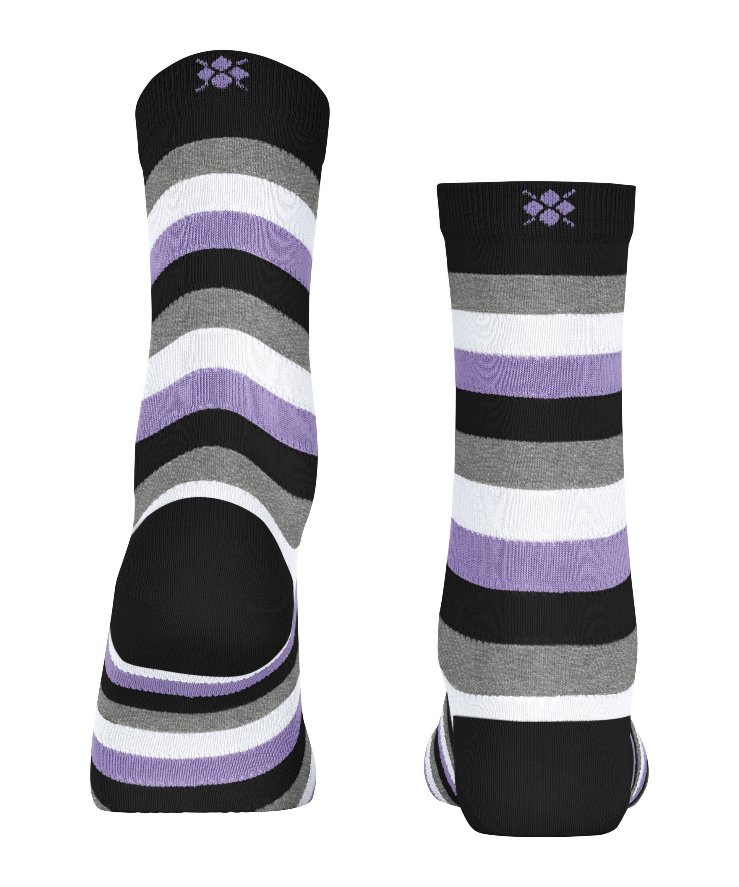Preppy (1-Paar) Stripe black Burlington Socken (3000)