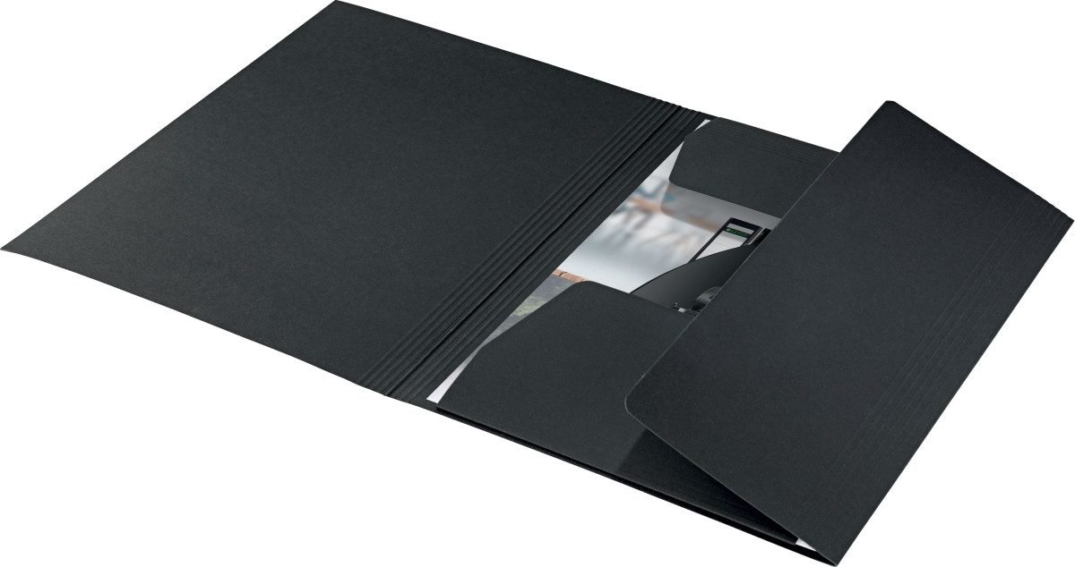 LEITZ Fächermappe Jurismappe Recycle A4 Karton schwarz
