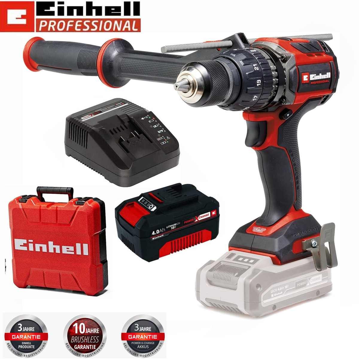 Einhell Akku-Bohrschrauber Einhell Professional Akku-Bohrschrauber TP-CD 18/120 Li BL - 18V Solo