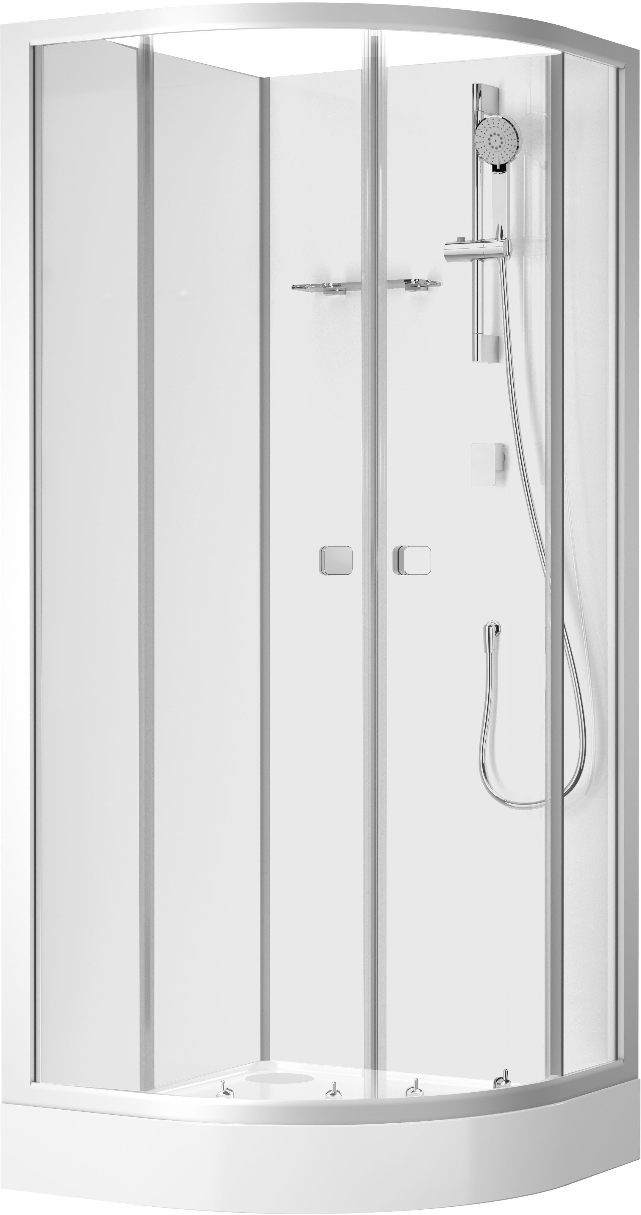 Marwell Komplettdusche Shower Fresh Round, BxT: 85x85 cm, mit Gleittüren