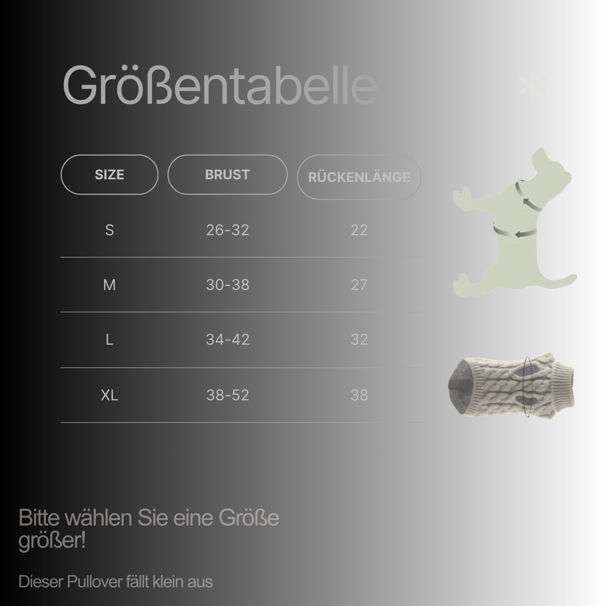 FLOCKI Pets™ Hundepullover Hunde Strickpullover, Pullover für Hunde, für Hunde in verschiedenen Größen & Farben