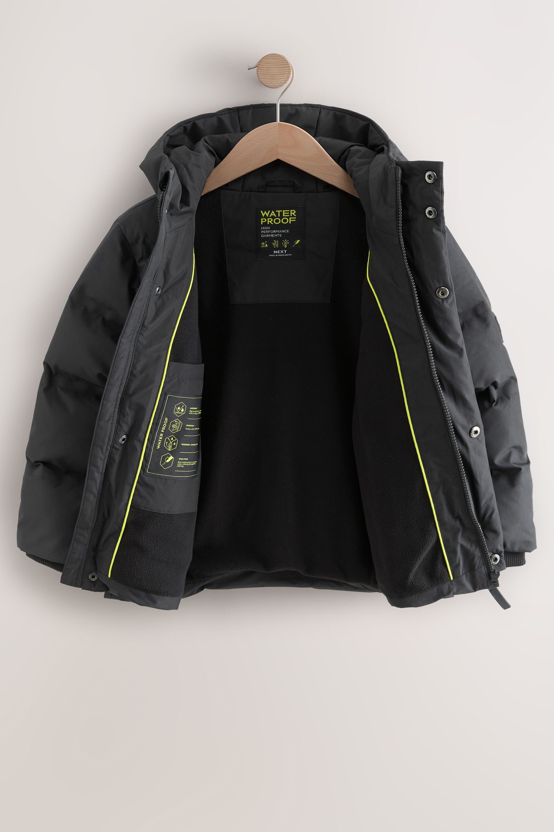 Next Regenjacke Wasserdichter wattierter Mantel mit Fleece-Futter (1-St)