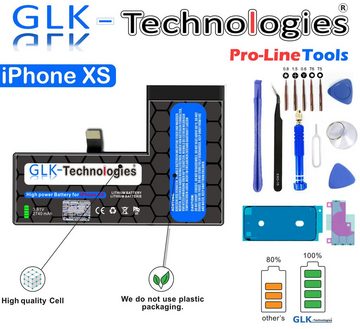 GLK-Technologies High Power Ersatz Akku kompatibel mit Apple iPhone XS mit Öffnungswerkzeug Smartphone-Akku 2740 mAh (3,85 V)