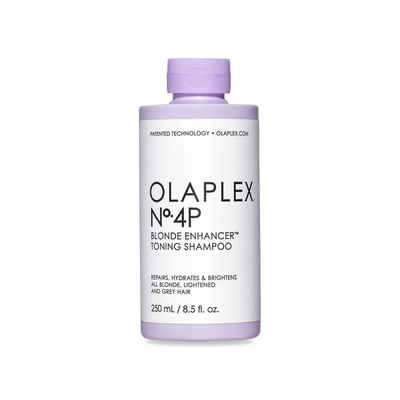 Olaplex Haarshampoo No. 4P Blonde Enhancer Toning Shampoo 250 ml, 1-tlg., mit violetten Pigmenten, neutralisiert Gelbstiche